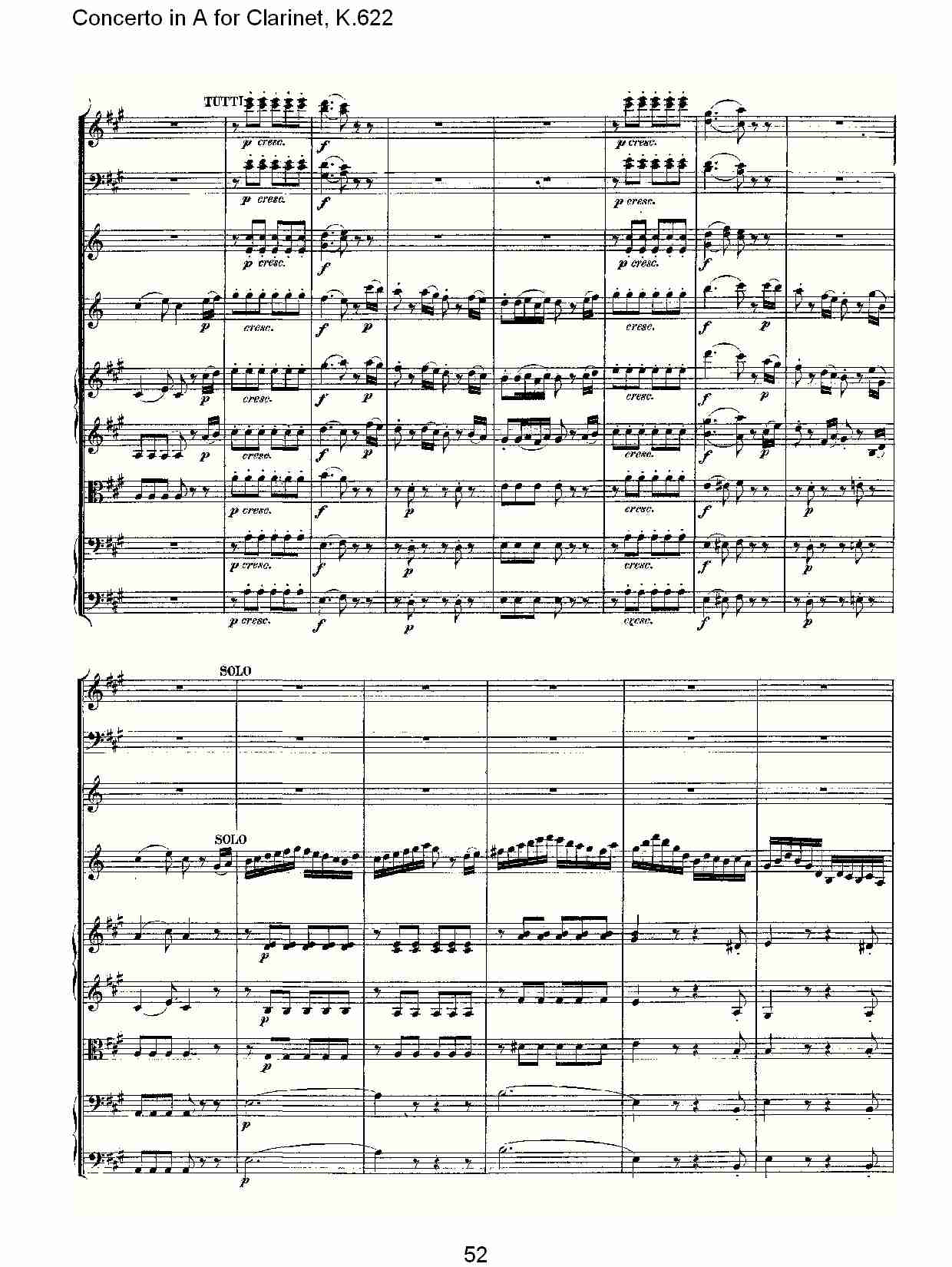 A调单簧管协奏曲, K.622（十一）总谱（图2）