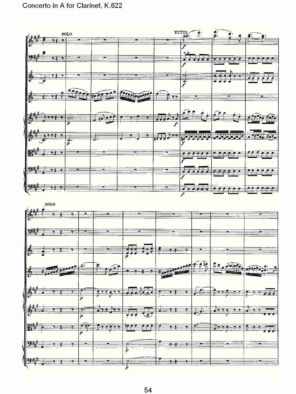 A调单簧管协奏曲, K.622（十一）总谱（图4）