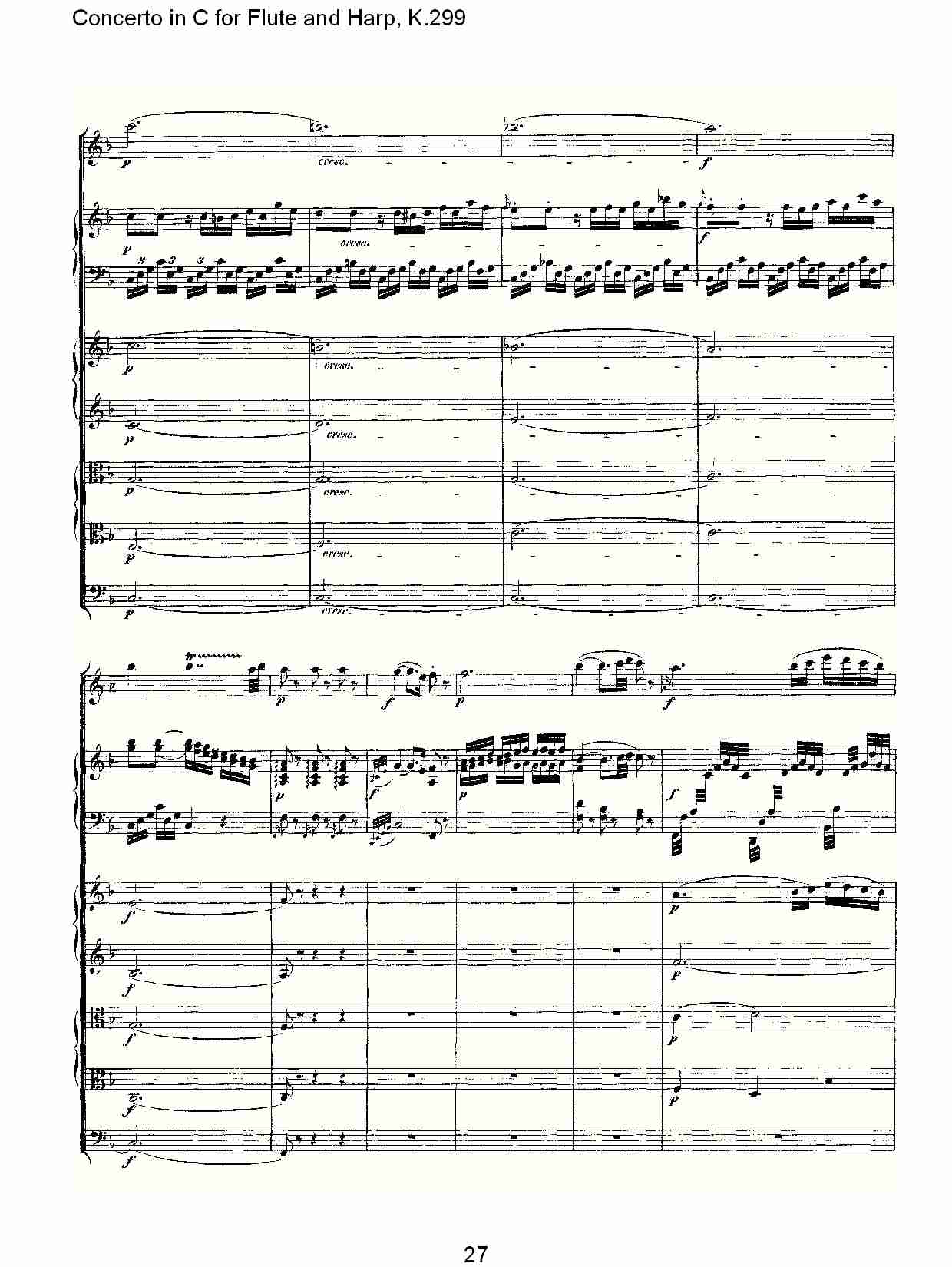 C调长笛与竖琴协奏曲, K.299（六）总谱（图2）