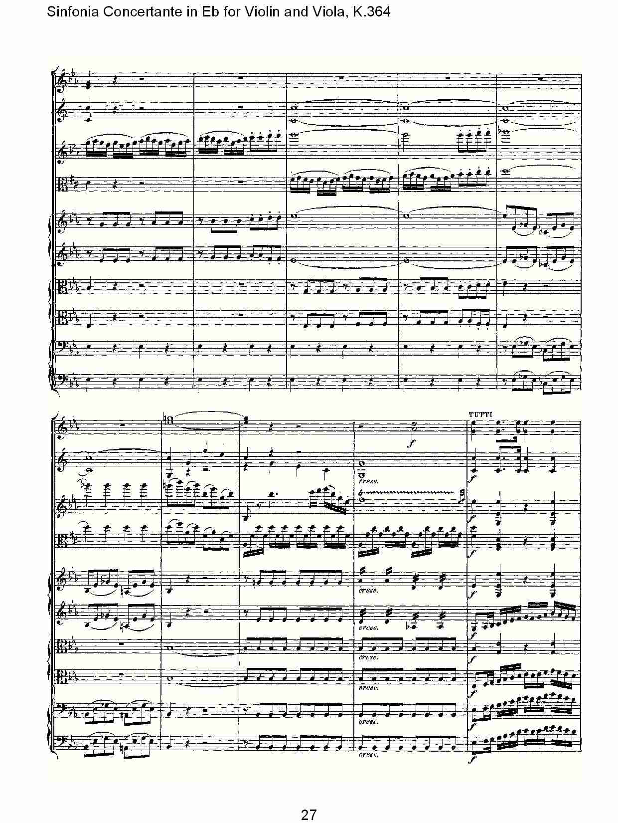 Eb调小提琴与中提琴炫技序曲, K.364（六）总谱（图2）