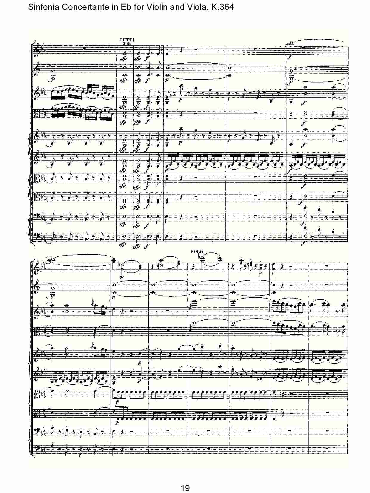 Eb调小提琴与中提琴炫技序曲, K.364（四）总谱（图4）