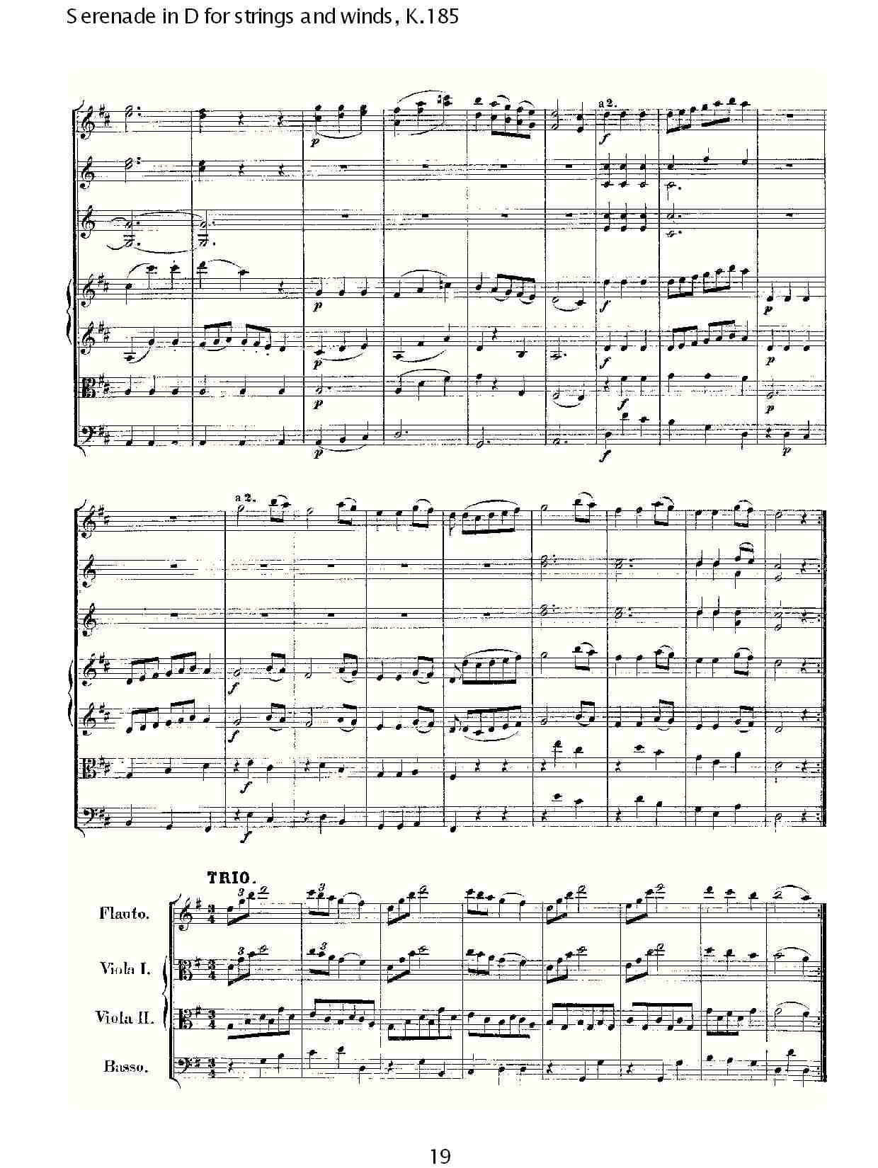 D调管弦乐小夜曲, K.185 （四）总谱（图4）