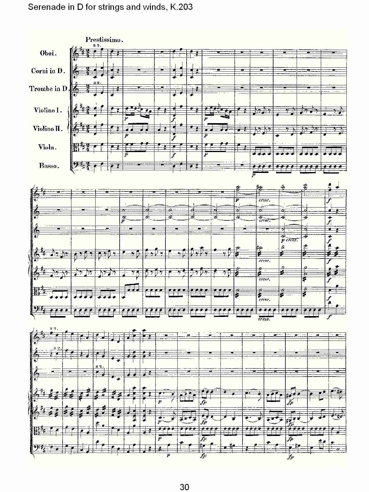 D调管弦乐小夜曲, K.203 （六）总谱（图5）