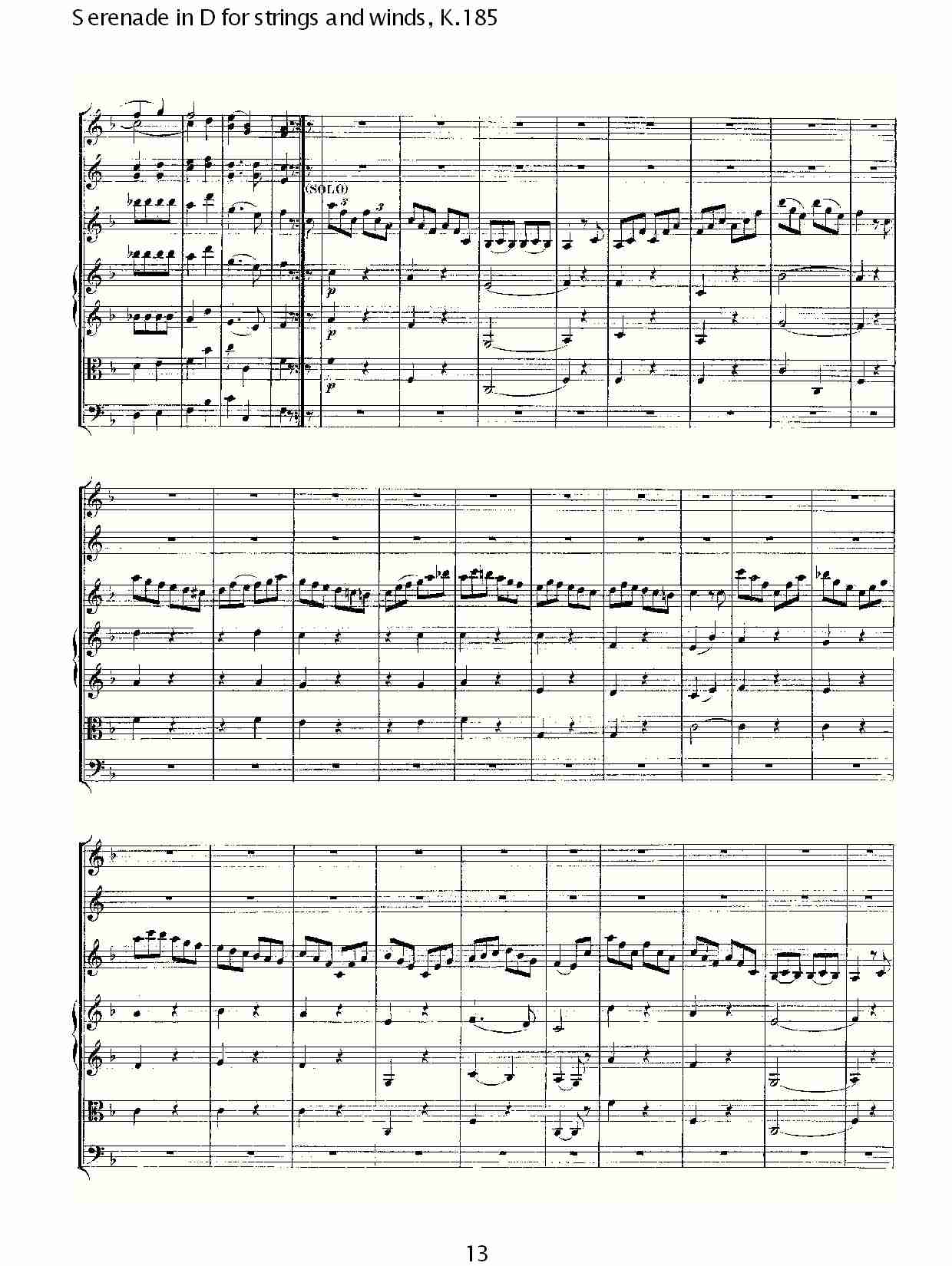 D调管弦乐小夜曲, K.185 （三）总谱（图3）