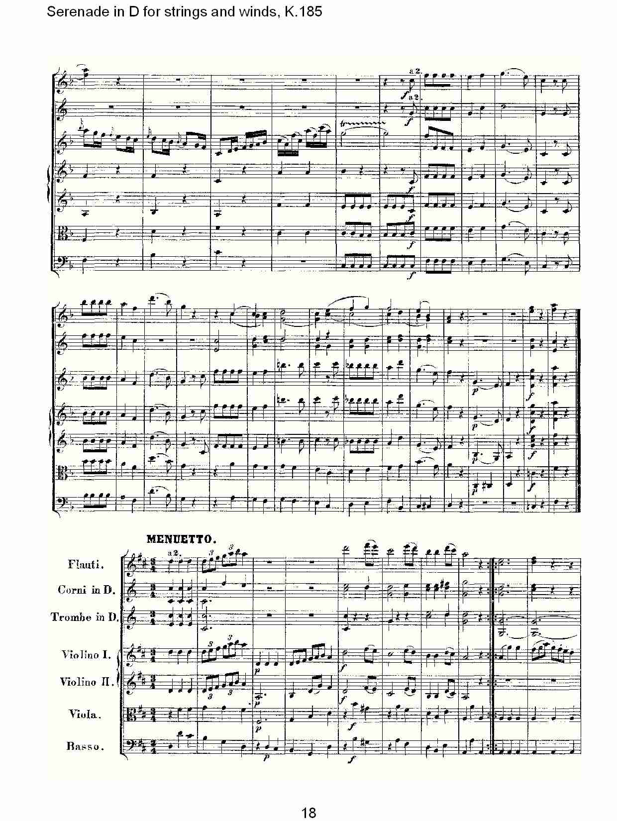 D调管弦乐小夜曲, K.185 （四）总谱（图3）