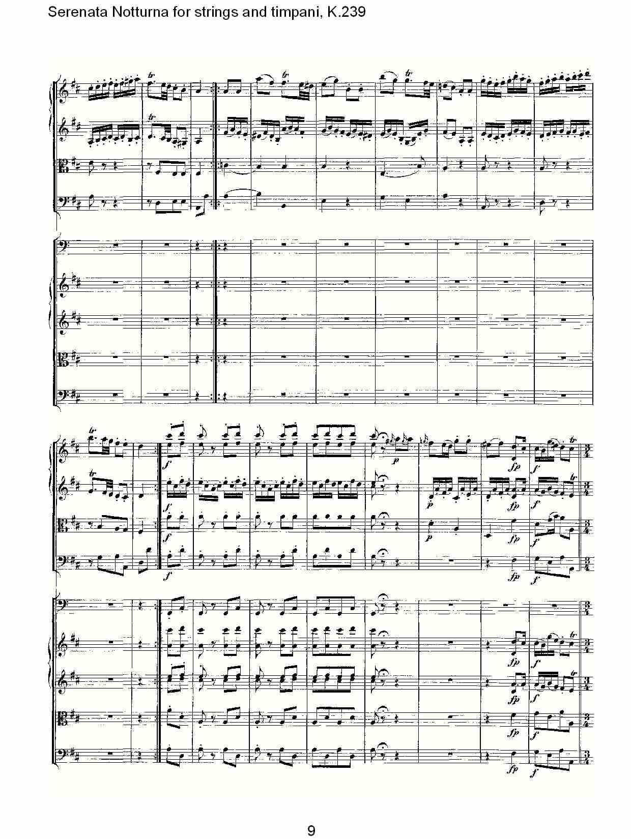 弦乐与定音鼓小夜曲, K.239 （二）总谱（图4）