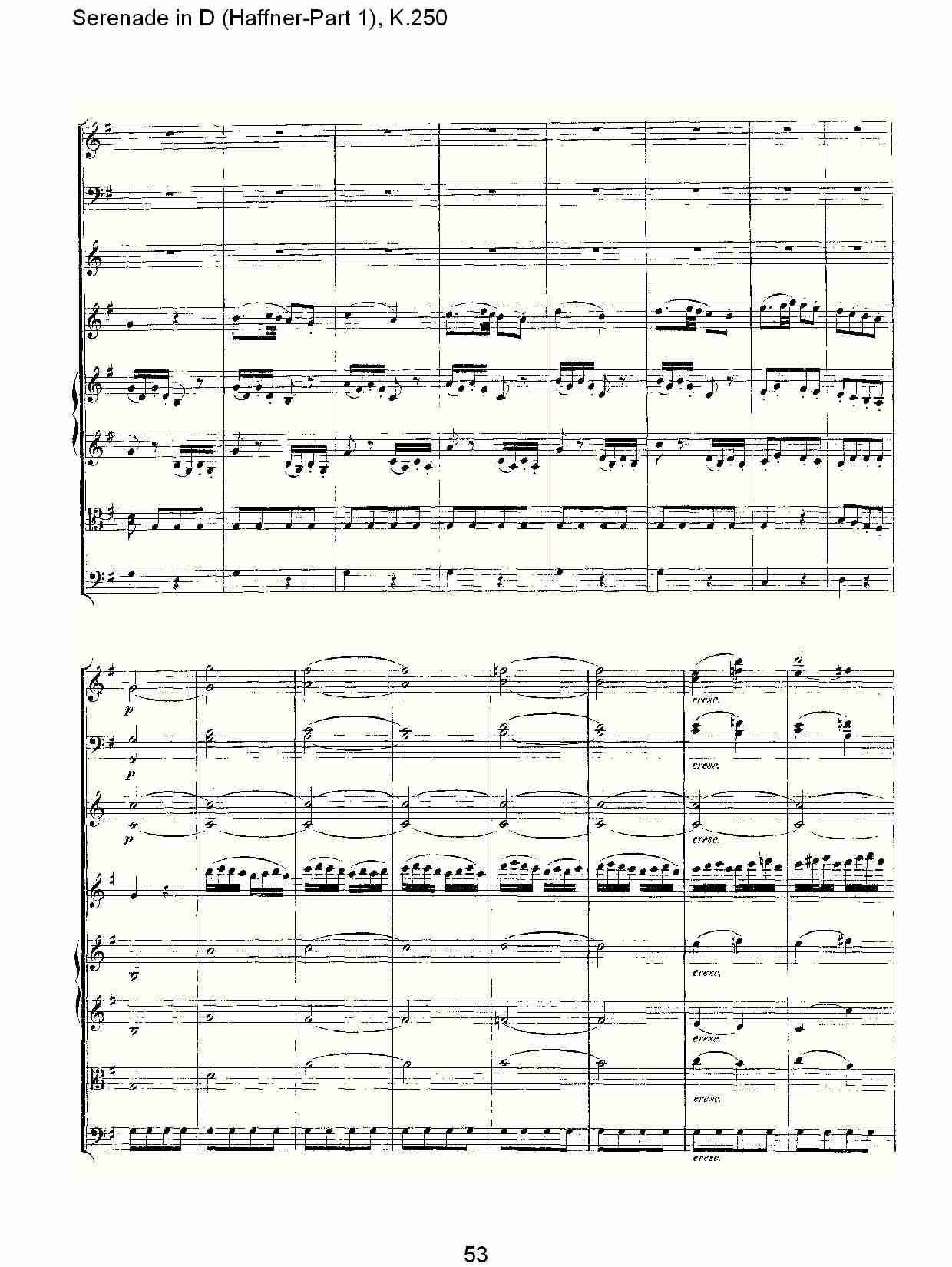 D调小夜曲(Haffner-第一部), K.250 （十一）总谱（图3）