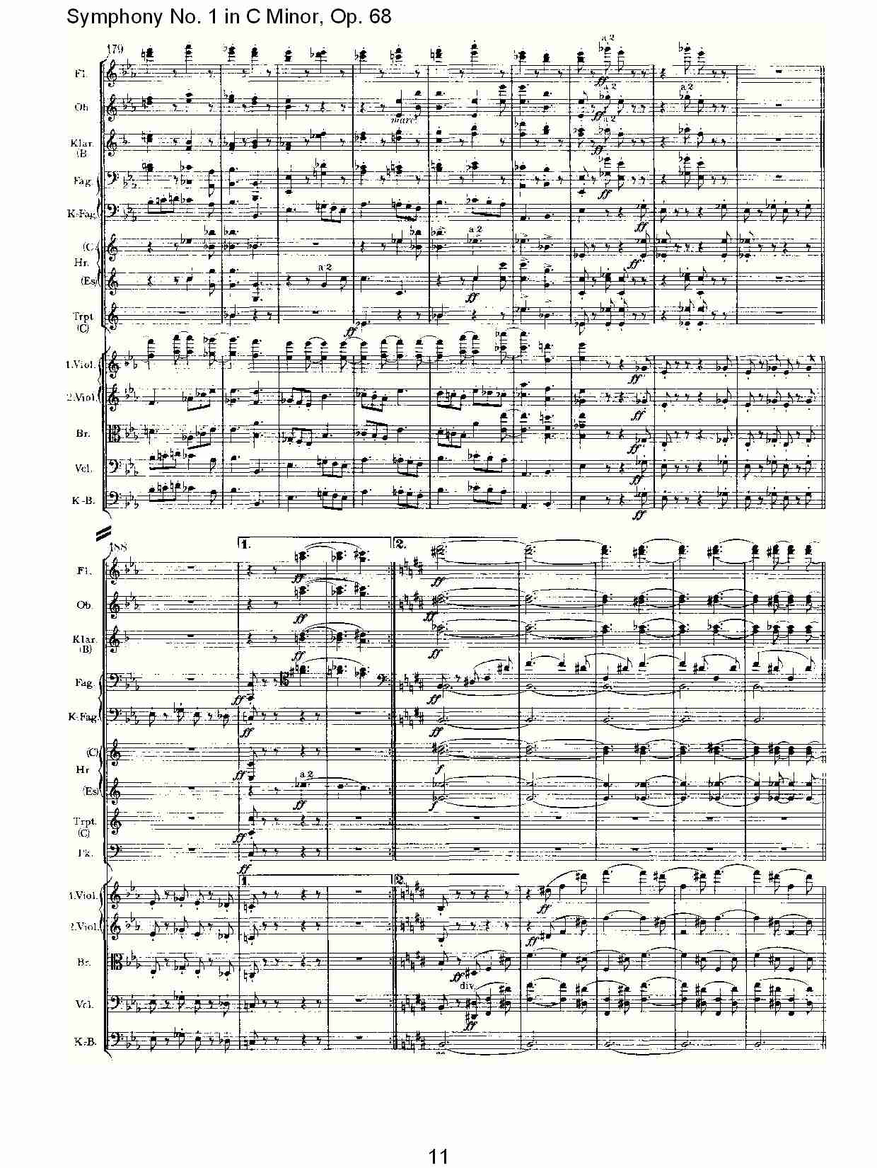 C小调第一交响曲, Op.68 第一乐章（三）.总谱（图1）
