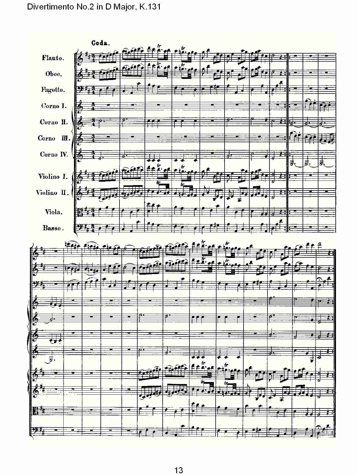D大调第二嬉游曲,K.131（三）总谱（图3）
