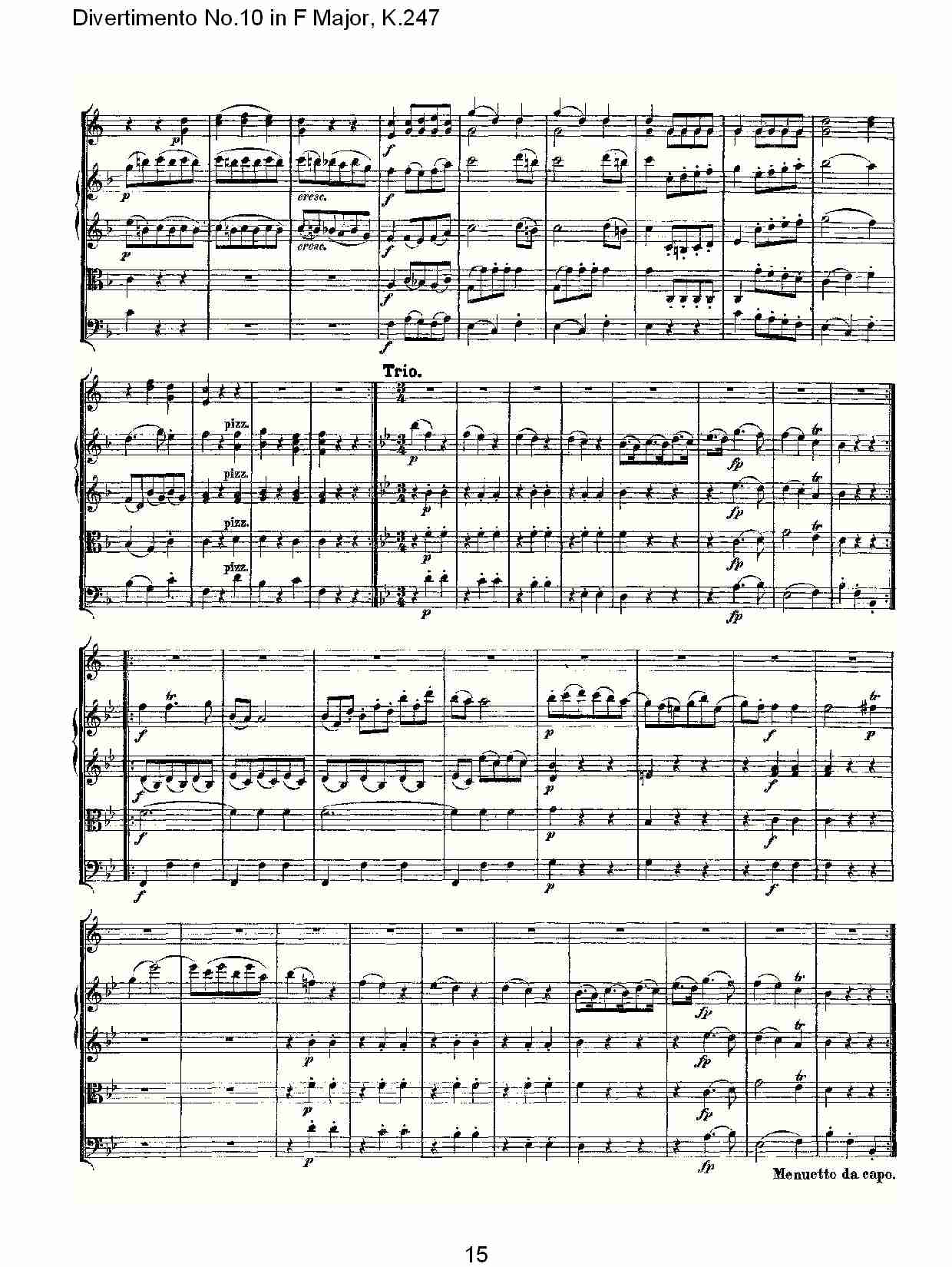 F大调第十嬉游曲,K.247（三）总谱（图5）
