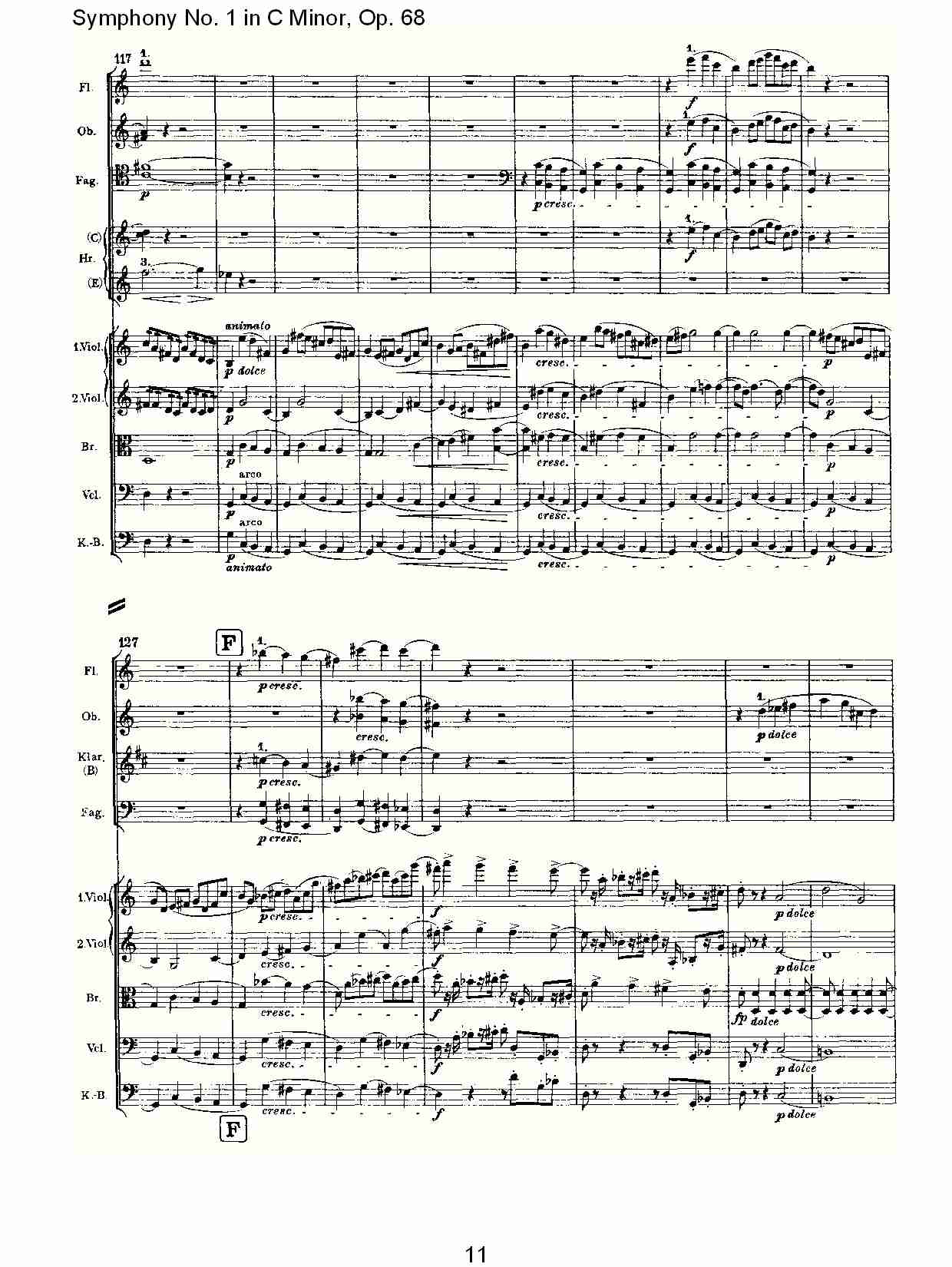 C小调第一交响曲, Op.68 第四乐章（三）.总谱（图1）