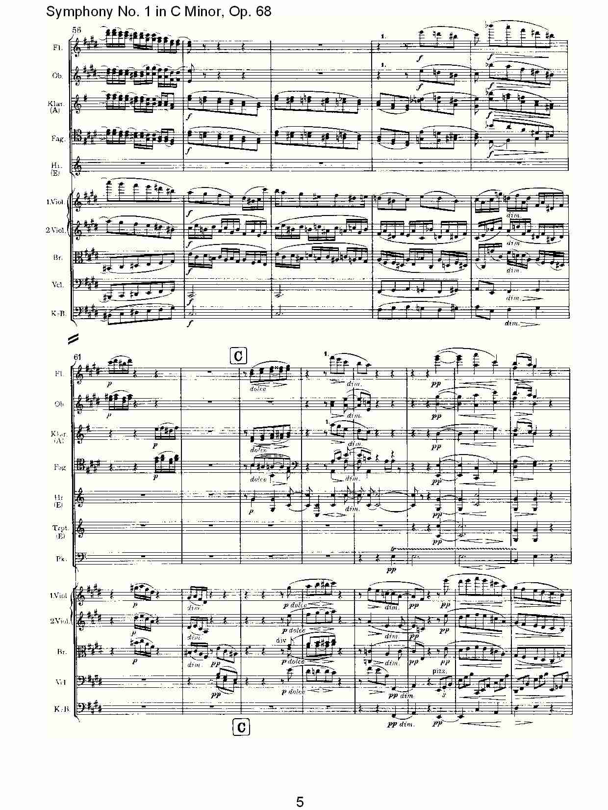C小调第一交响曲, Op.68 第二乐章（一）.总谱（图5）