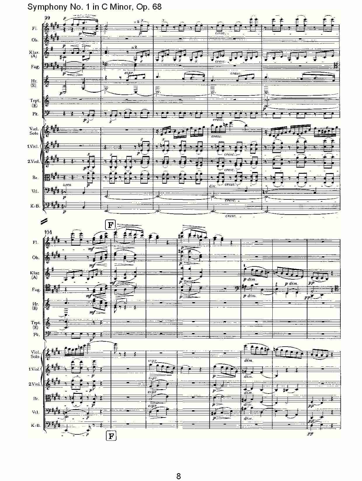 C小调第一交响曲, Op.68 第二乐章（二）.总谱（图3）