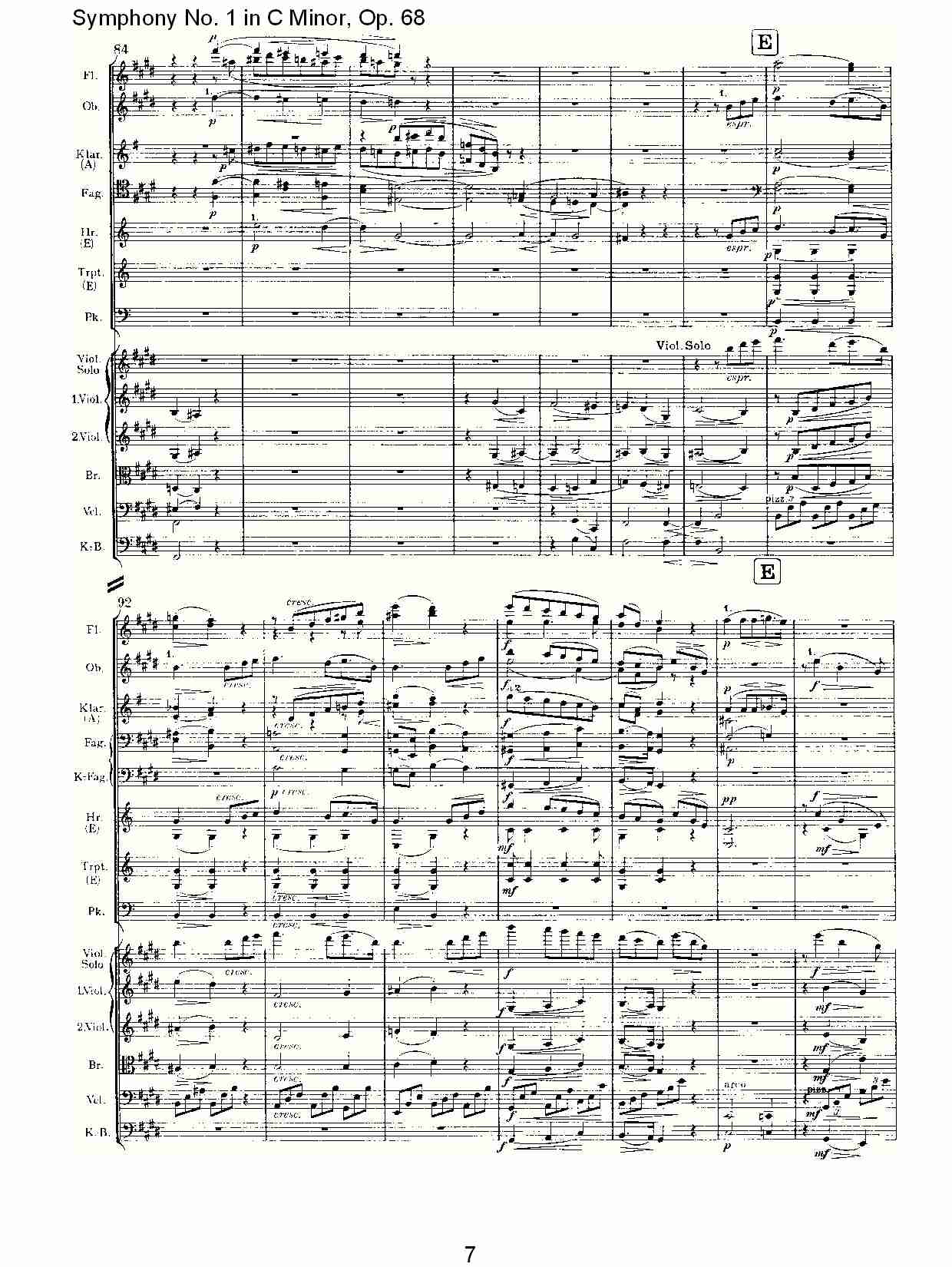 C小调第一交响曲, Op.68 第二乐章（二）.总谱（图2）