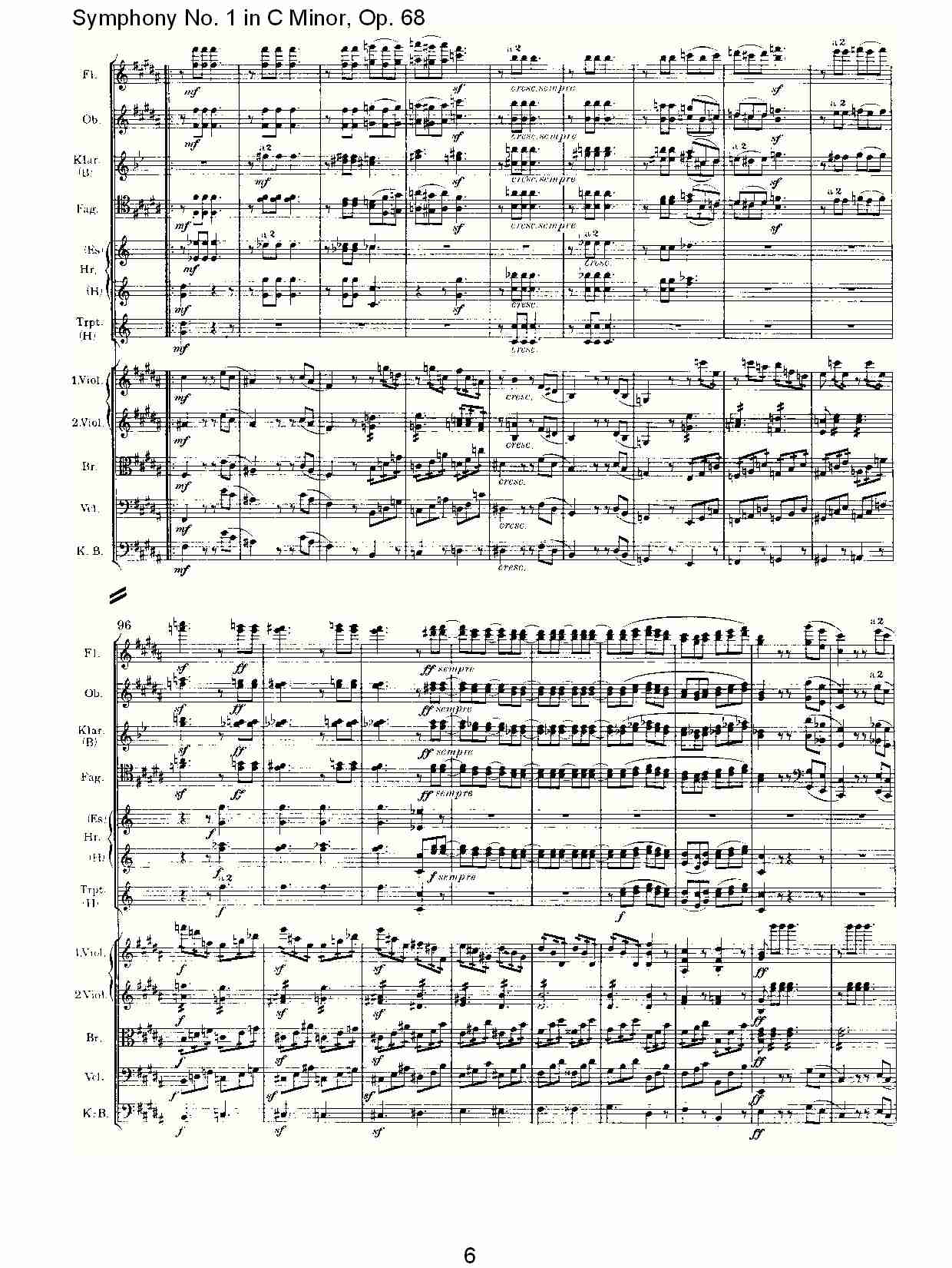 C小调第一交响曲, Op.68 第三乐章（二）.总谱（图1）