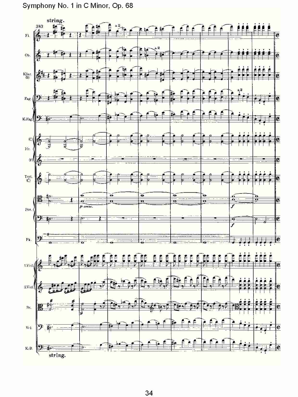 C小调第一交响曲, Op.68 第四乐章（七）总谱（图4）