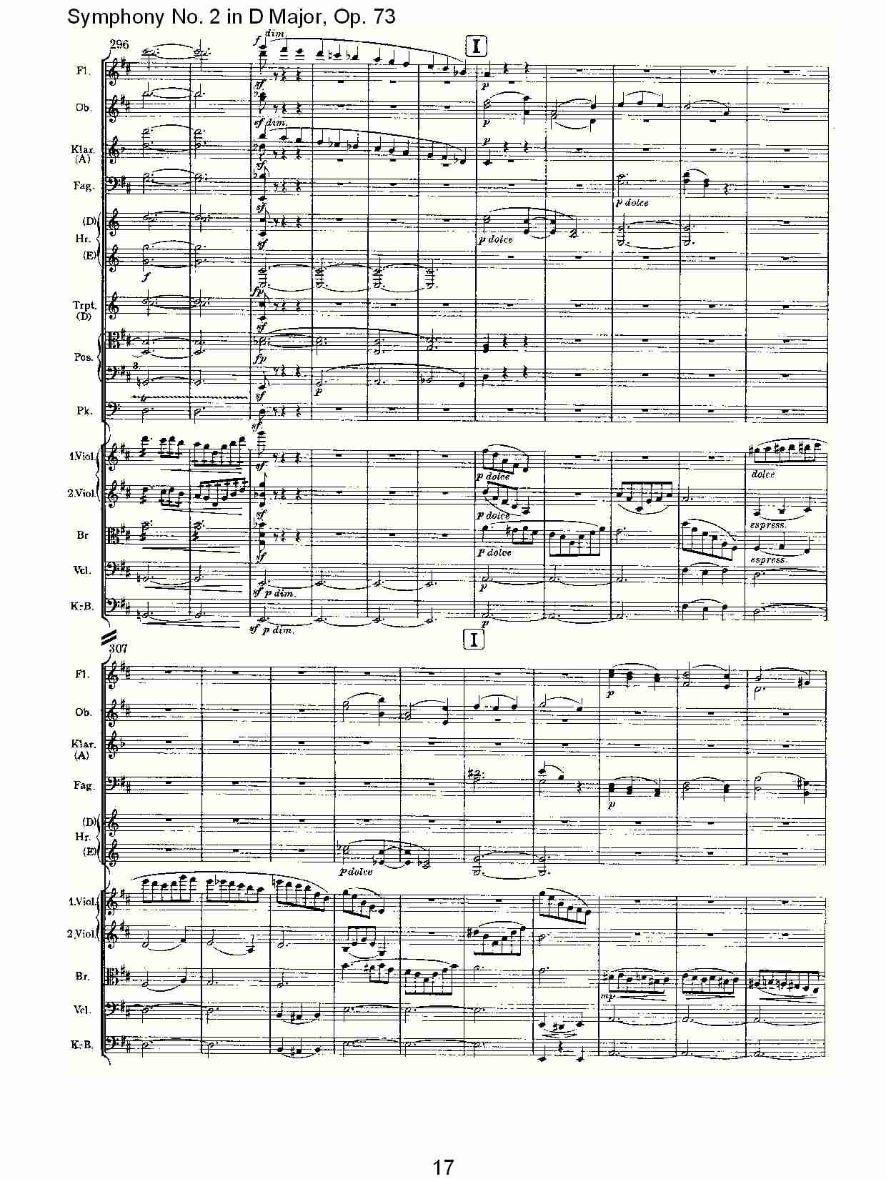 D大调第二交响曲, Op.73第一乐章（四）总谱（图2）