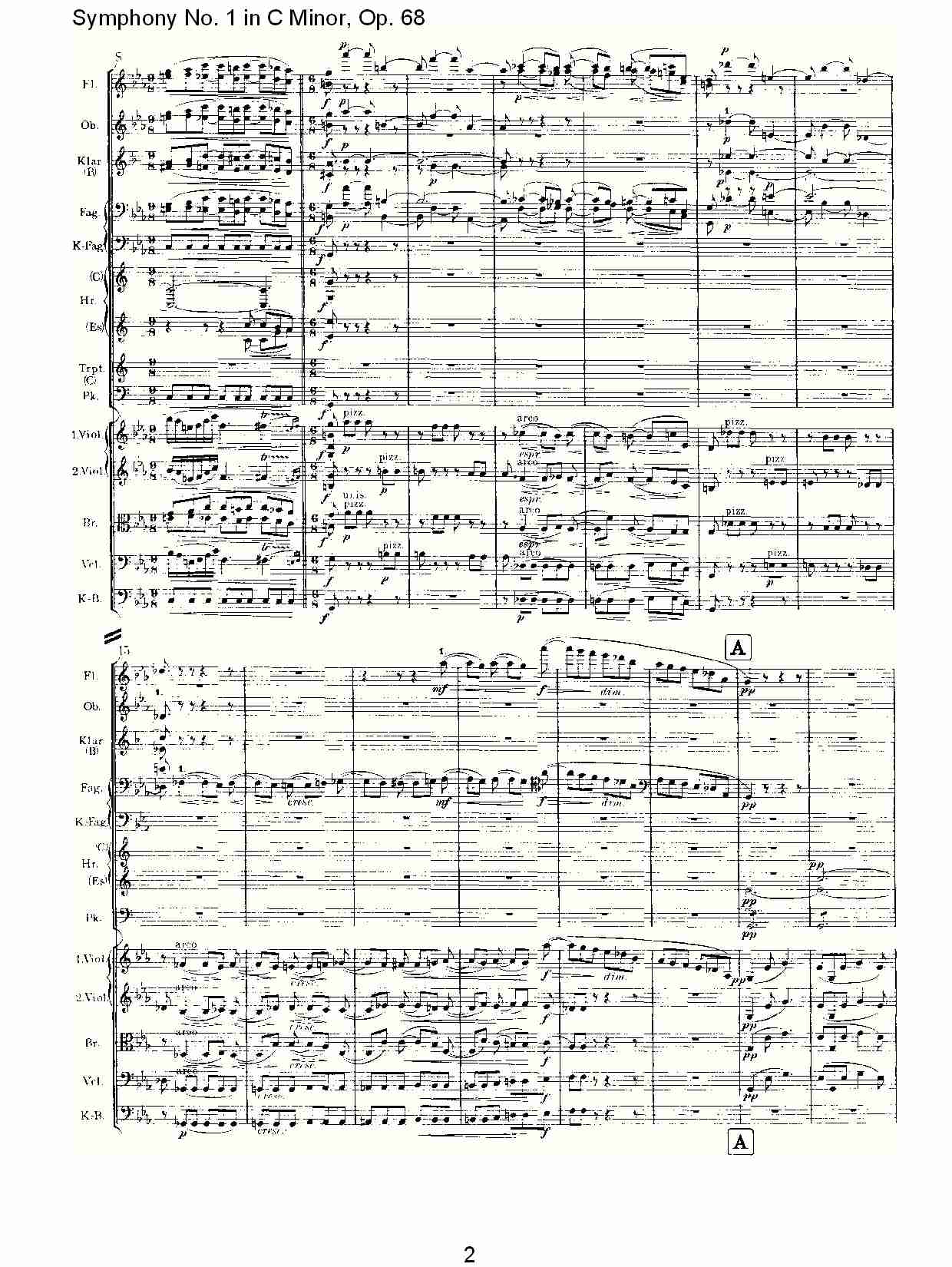 C小调第一交响曲, Op.68 第一乐章（一）总谱（图2）