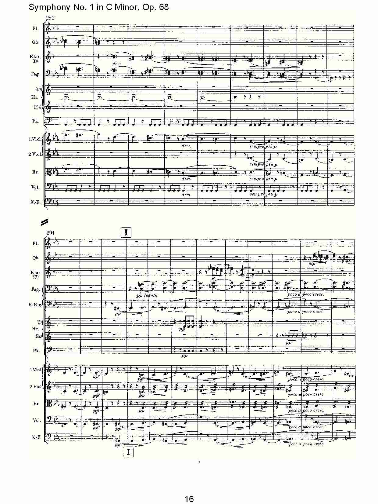 C小调第一交响曲, Op.68 第一乐章（四）.总谱（图1）