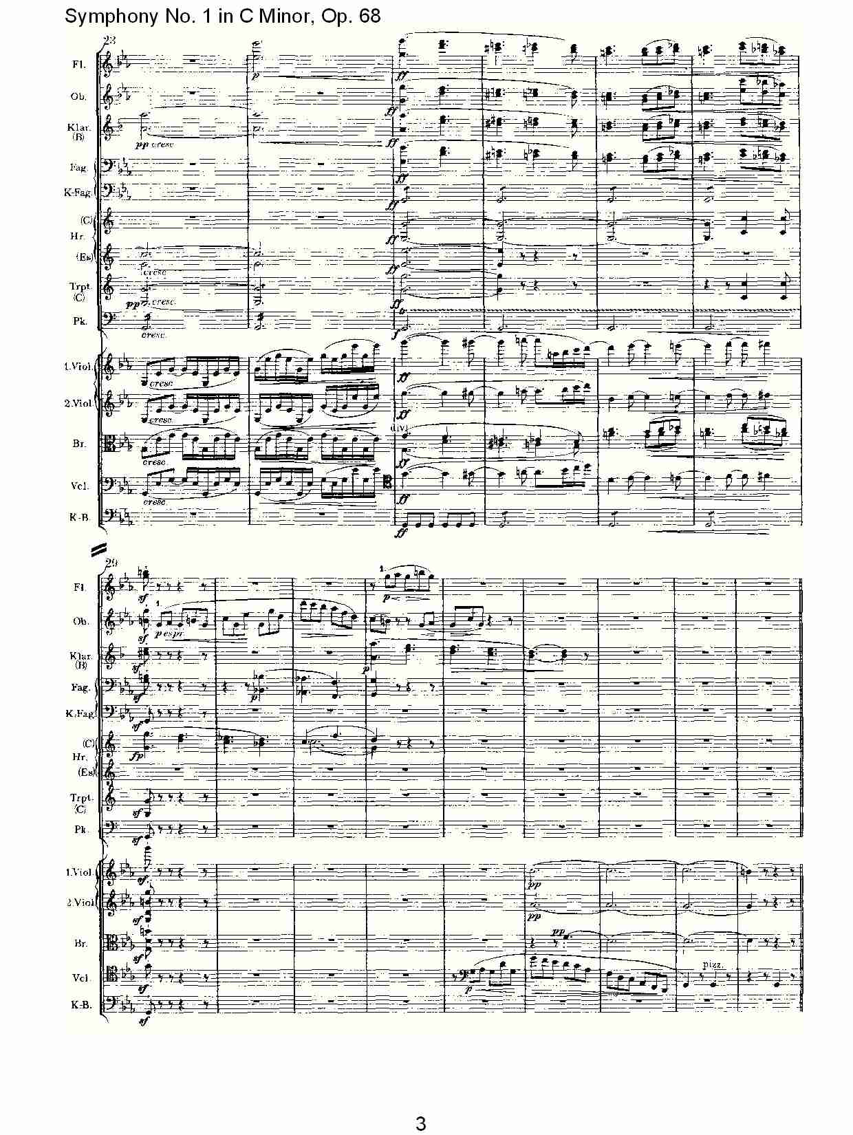 C小调第一交响曲, Op.68 第一乐章（一）总谱（图3）