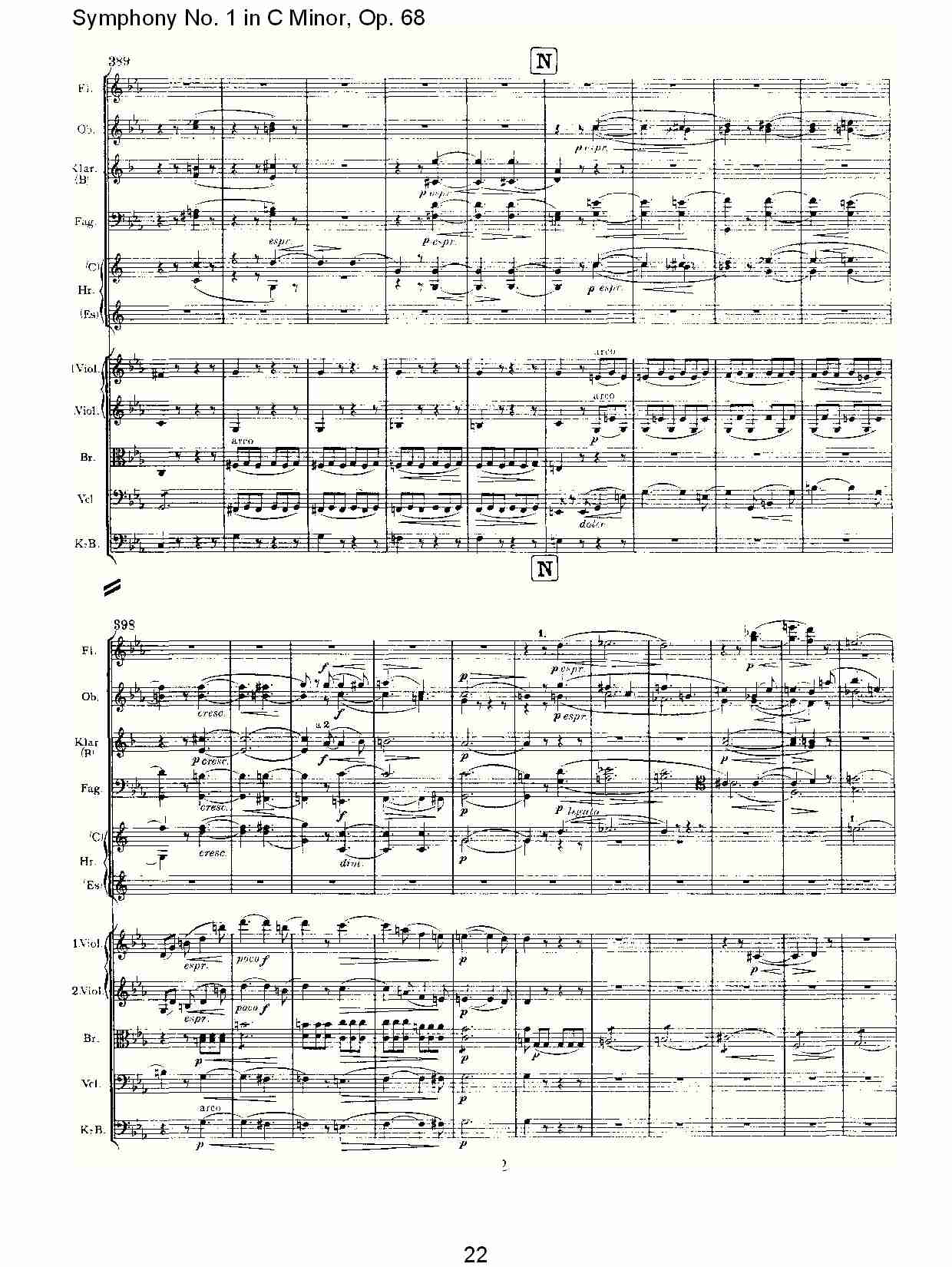 C小调第一交响曲, Op.68 第一乐章（五）.总谱（图2）