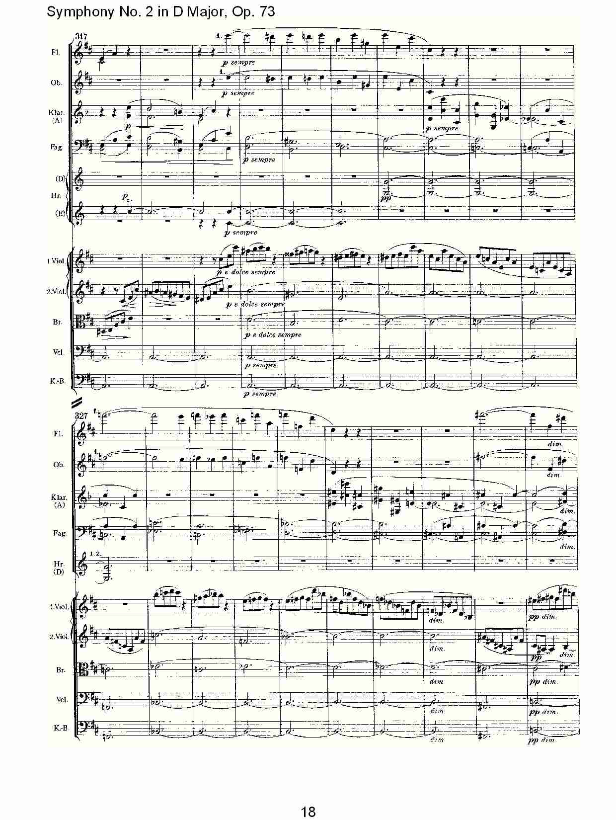 D大调第二交响曲, Op.73第一乐章（四）总谱（图3）