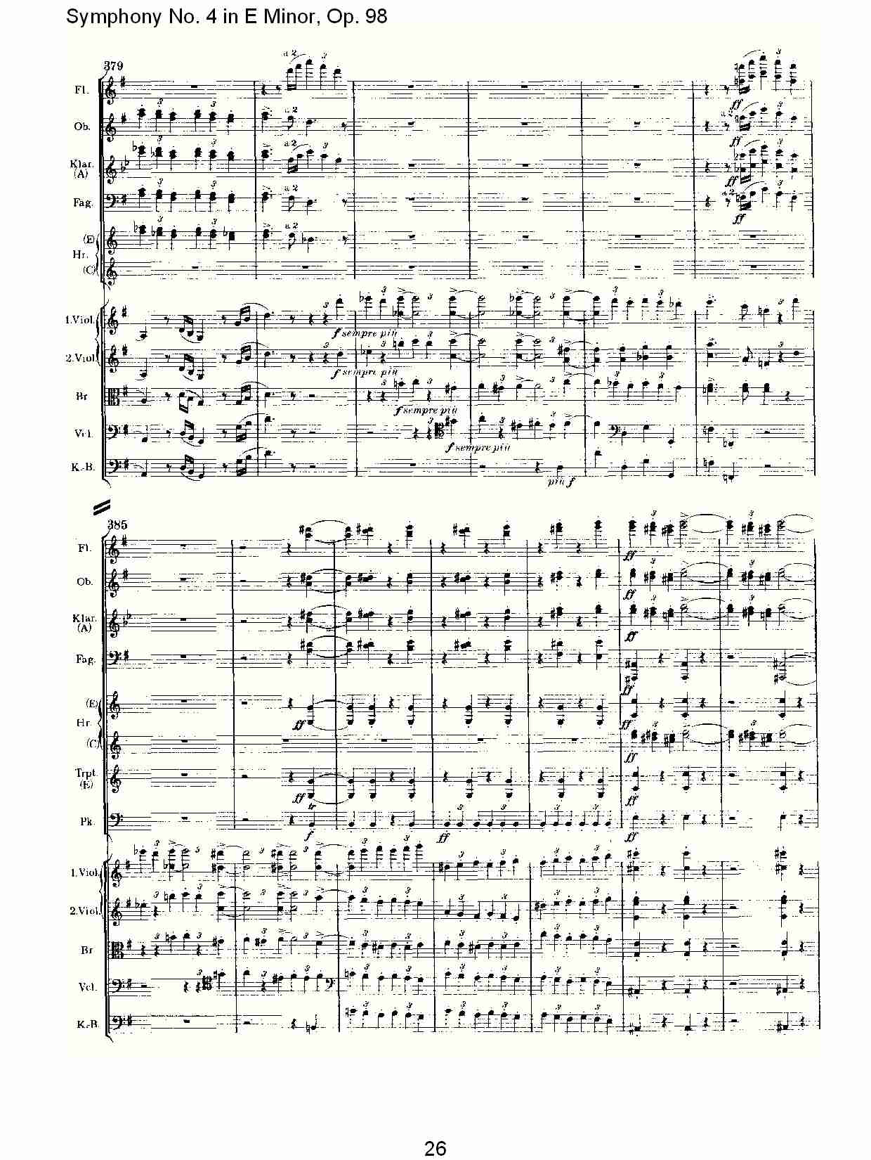 E小调第四交响曲, Op.98第一乐章（六）总谱（图1）