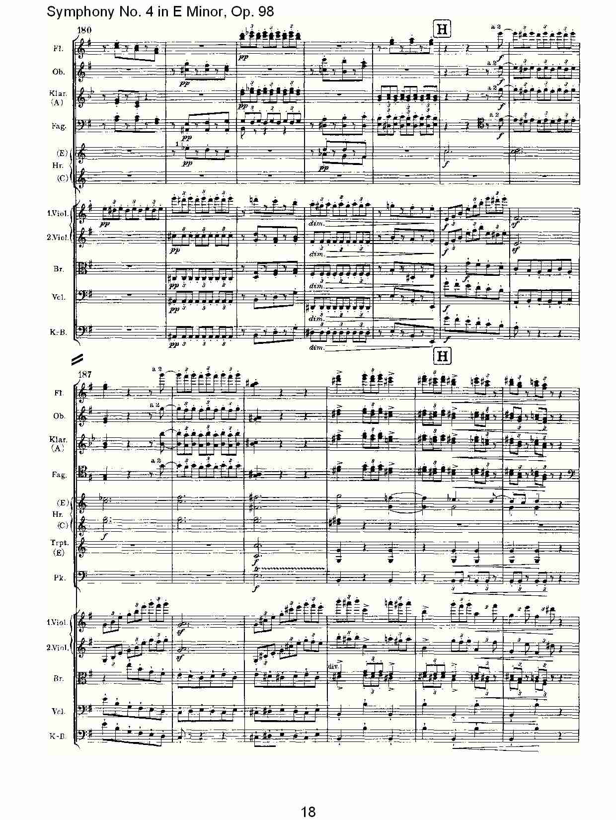 E小调第四交响曲, Op.98第四乐章（四）总谱（图3）