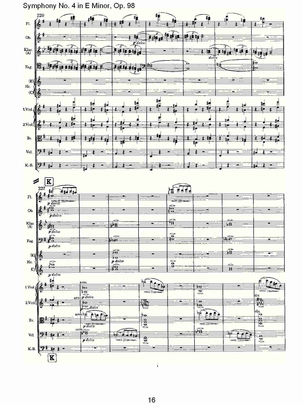 E小调第四交响曲, Op.98第一乐章（四）总谱（图1）