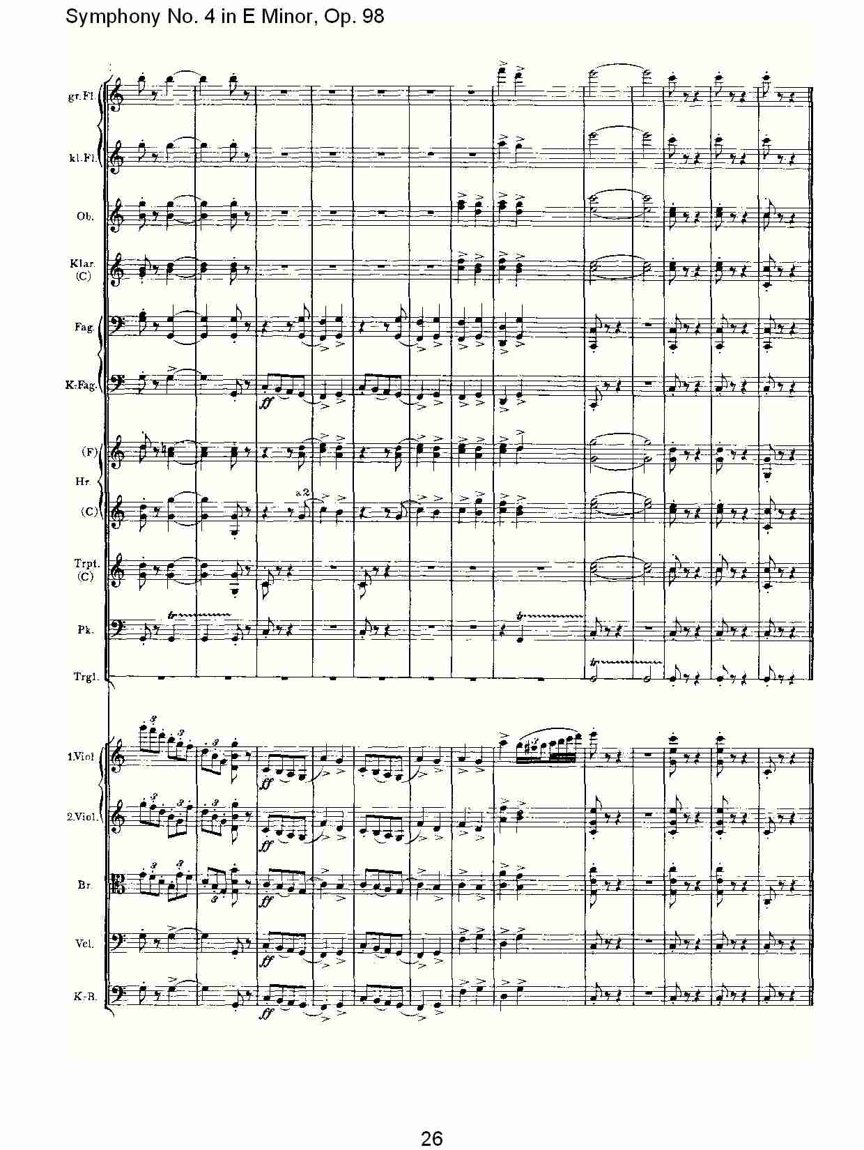 E小调第四交响曲, Op.98第三乐章（六）总谱（图1）
