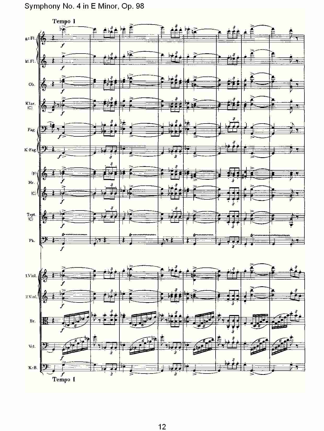 E小调第四交响曲, Op.98第三乐章（三）总谱（图2）
