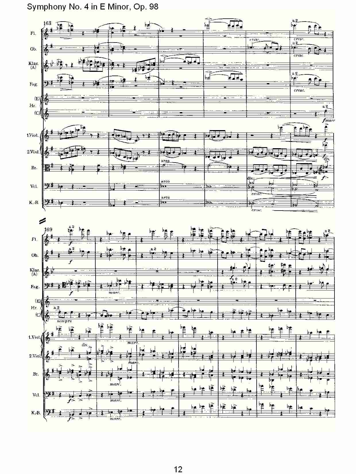E小调第四交响曲, Op.98第一乐章（三）总谱（图2）