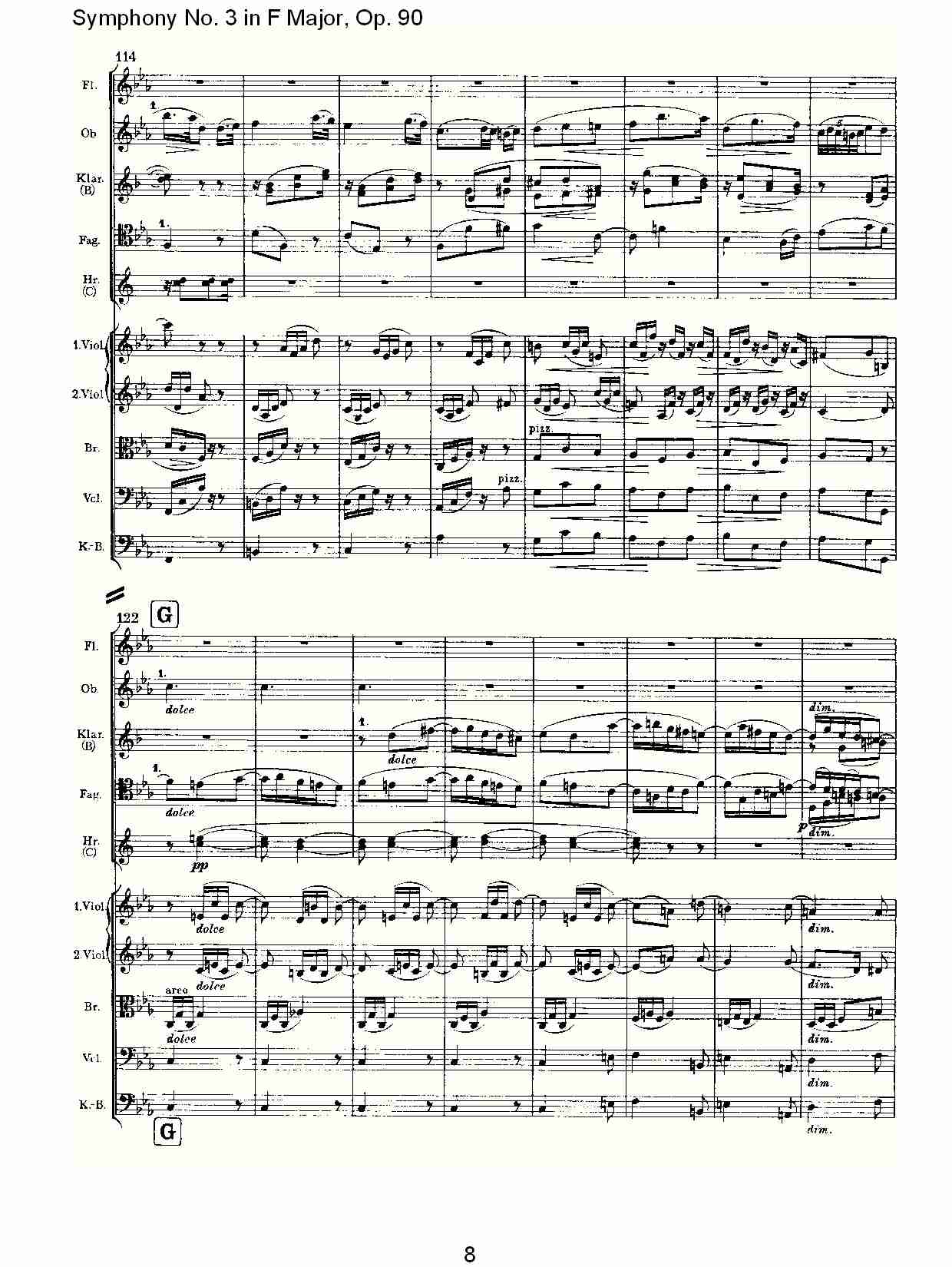 F大调第三交响曲, Op.90第三乐章（二）总谱（图3）
