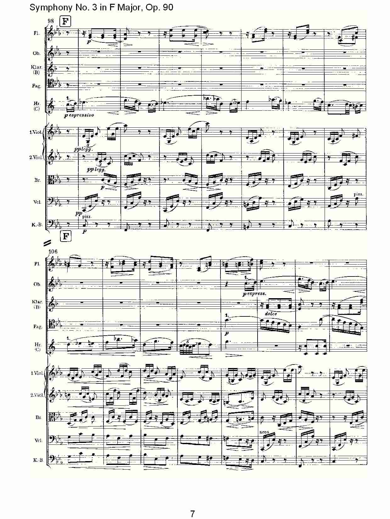 F大调第三交响曲, Op.90第三乐章（二）总谱（图2）