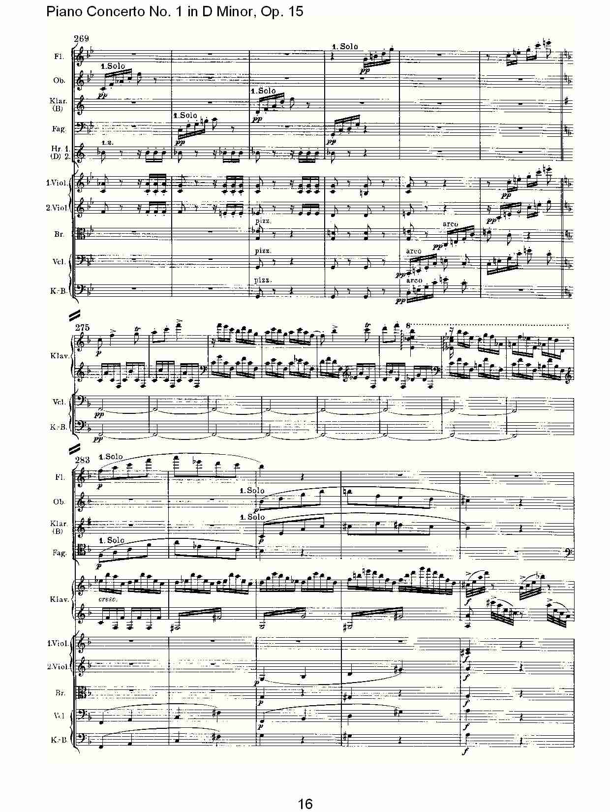 D小调钢琴第一协奏曲, Op.15第三乐章（四）总谱（图1）