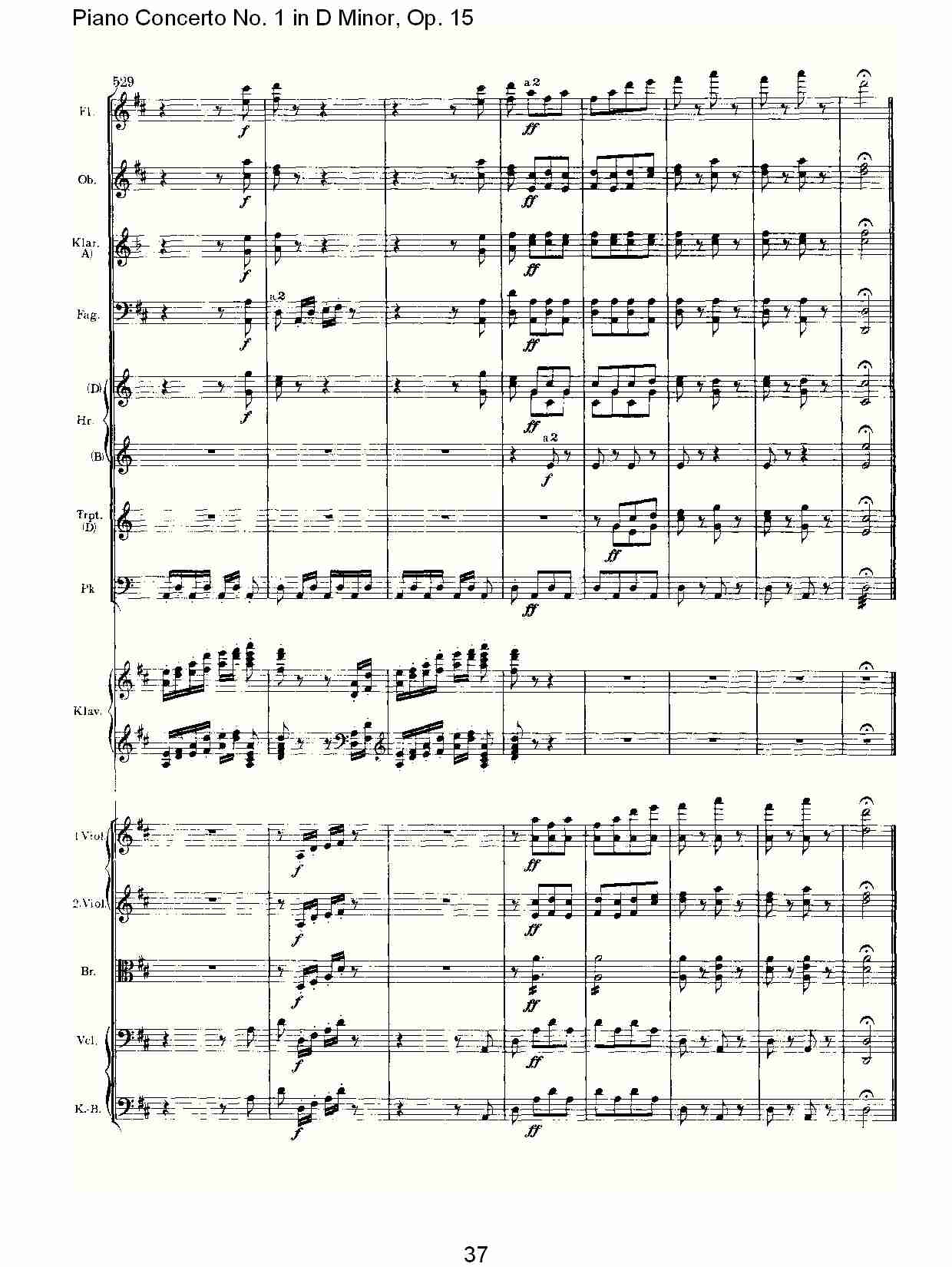 D小调钢琴第一协奏曲, Op.15第三乐章（八）总谱（图2）