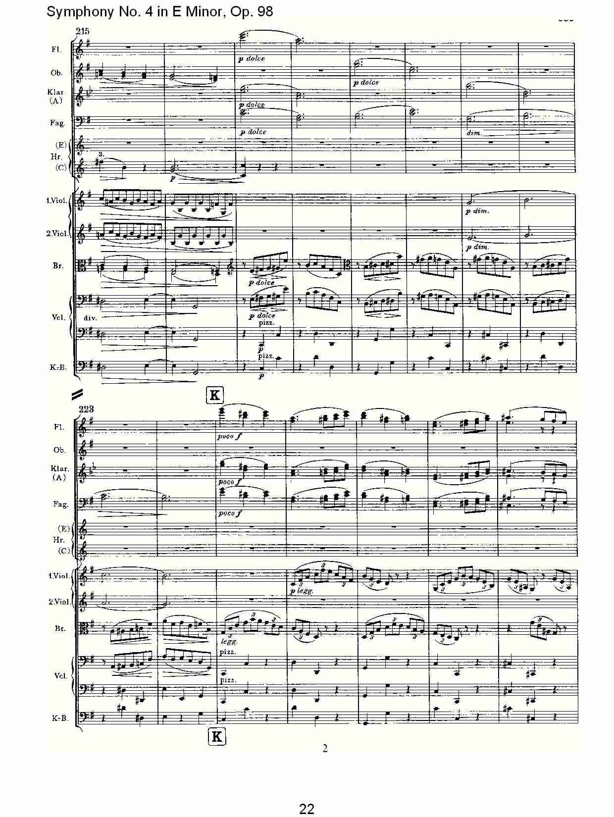 E小调第四交响曲, Op.98第四乐章（五）总谱（图2）