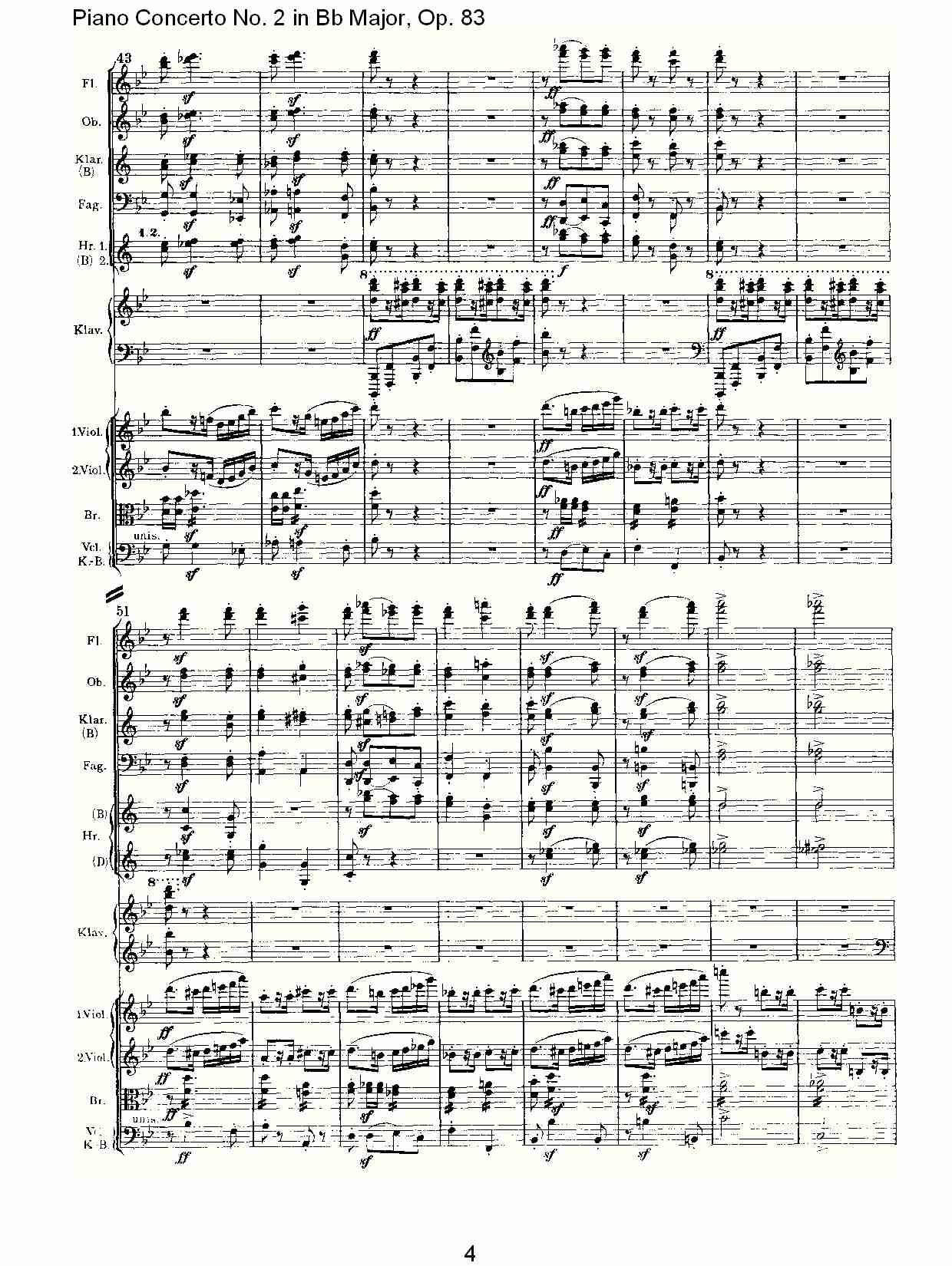 Bb大调钢琴第二协奏曲, Op.83第四乐章（一）总谱（图5）