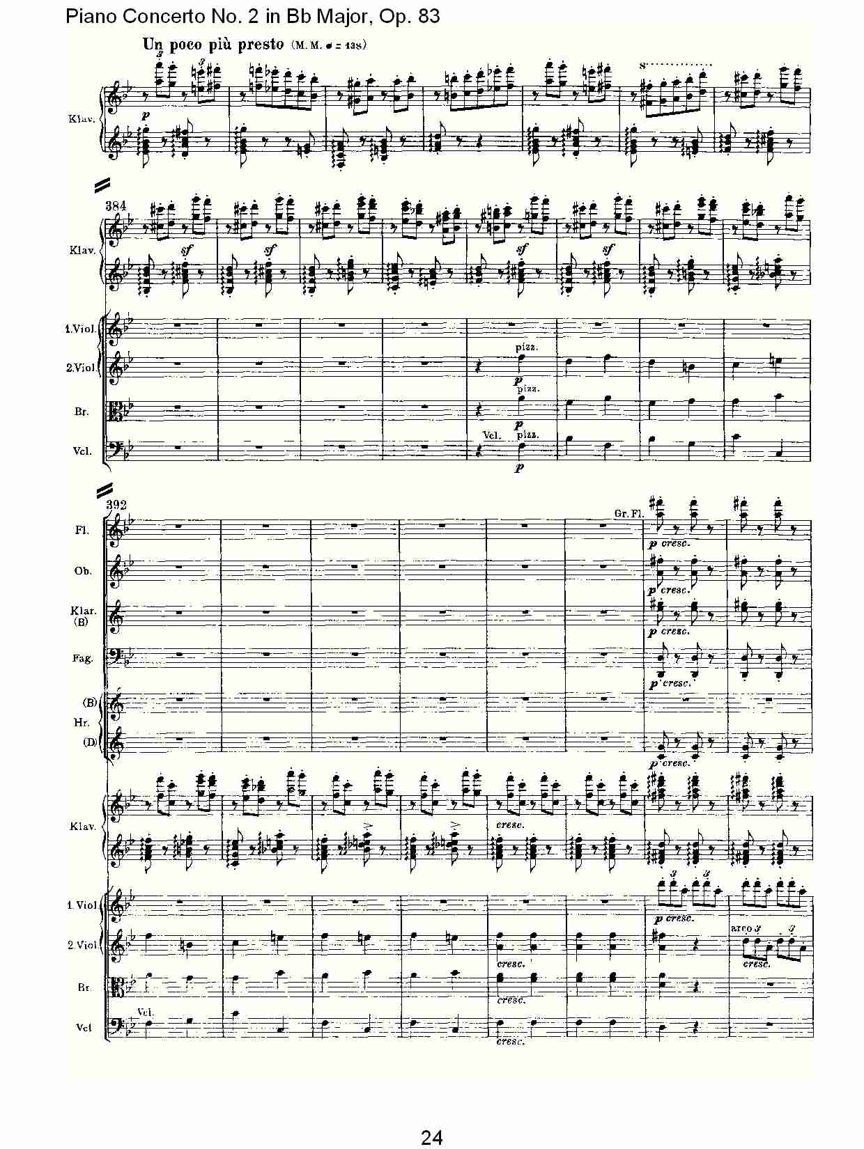 Bb大调钢琴第二协奏曲, Op.83第四乐章（五）总谱（图4）