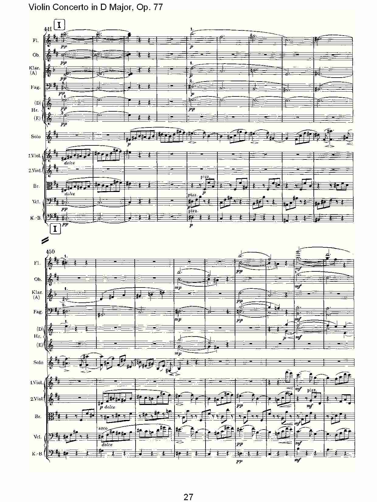 D大调小提琴协奏曲, Op.77第一乐章（六）总谱（图2）