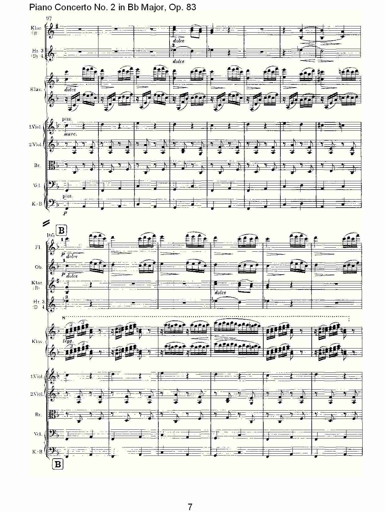 Bb大调钢琴第二协奏曲, Op.83第四乐章（二）总谱（图2）