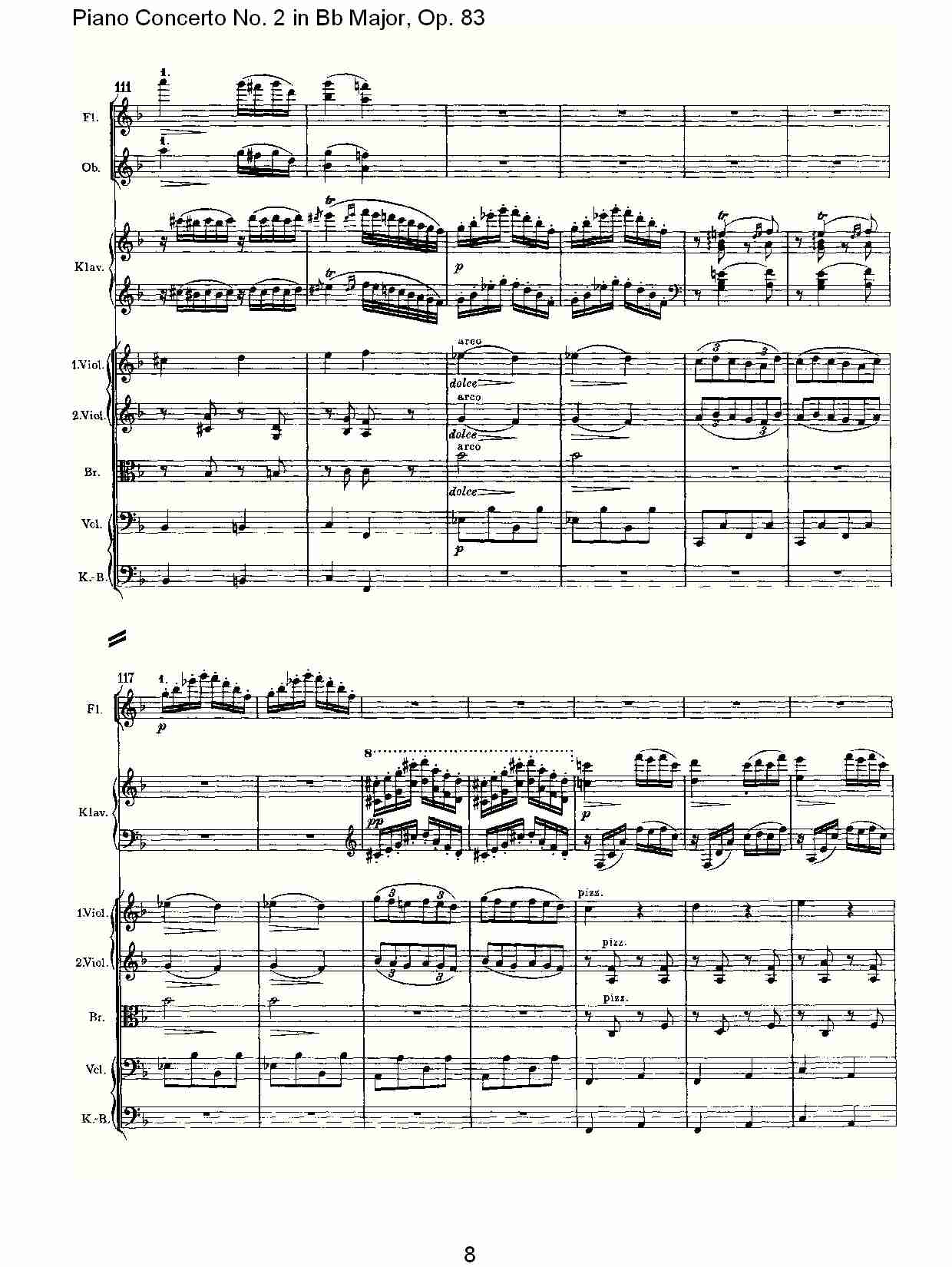 Bb大调钢琴第二协奏曲, Op.83第四乐章（二）总谱（图3）