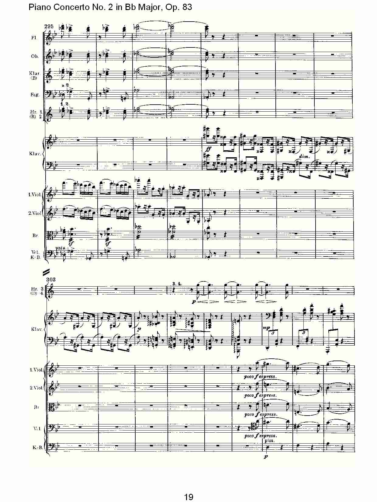Bb大调钢琴第二协奏曲, Op.83第四乐章（四）总谱（图4）