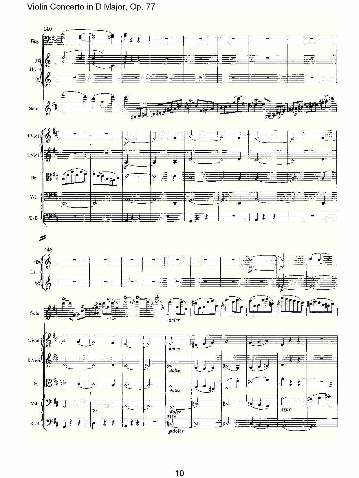 D大调小提琴协奏曲, Op.77第一乐章（二）总谱（图5）