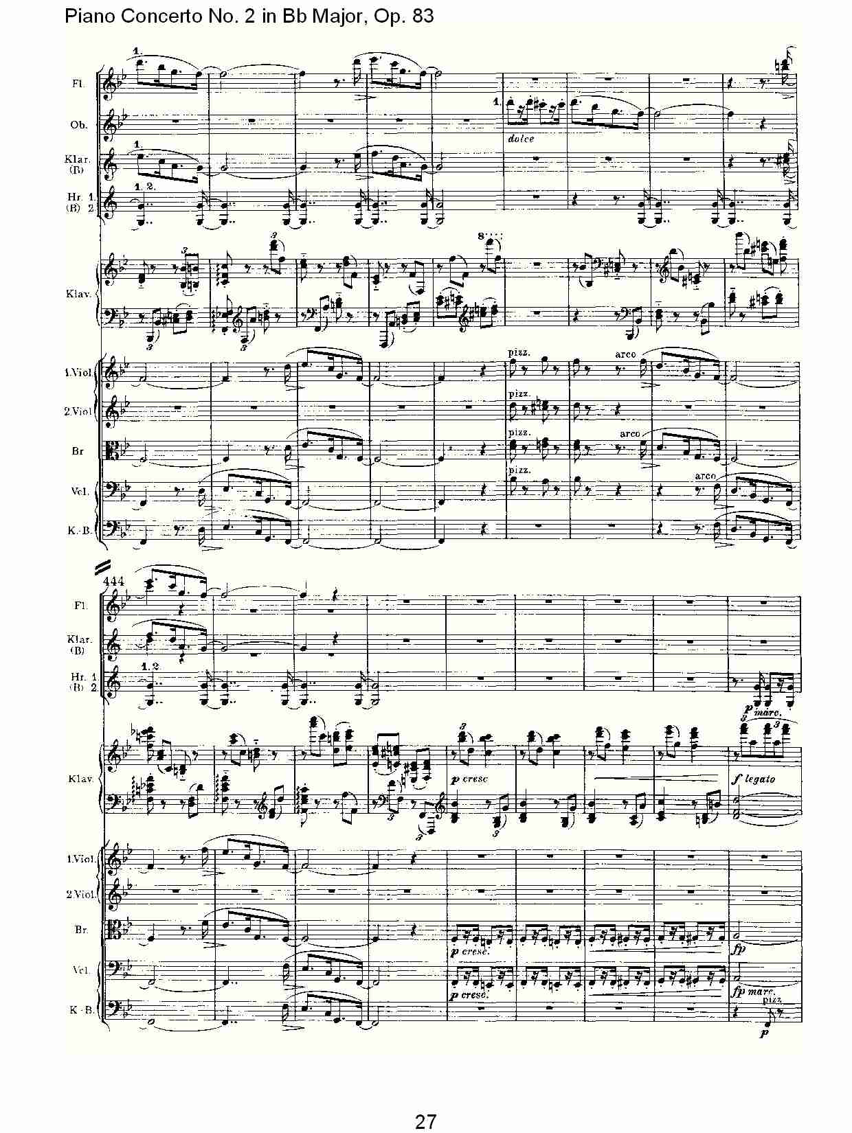 Bb大调钢琴第二协奏曲, Op.83第四乐章（六）总谱（图2）