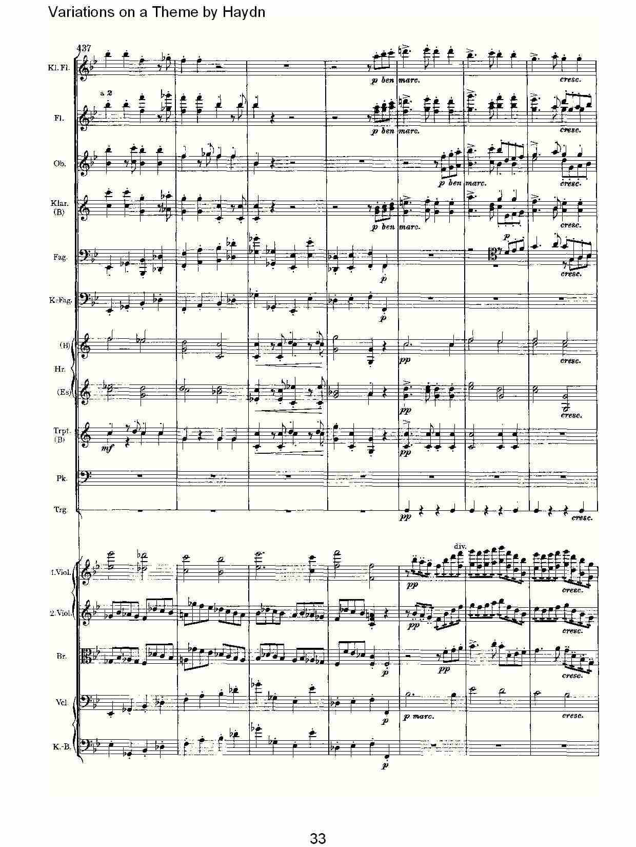 Variations on a Theme by Haydn   海顿主旋律变奏曲（七）总谱（图3）
