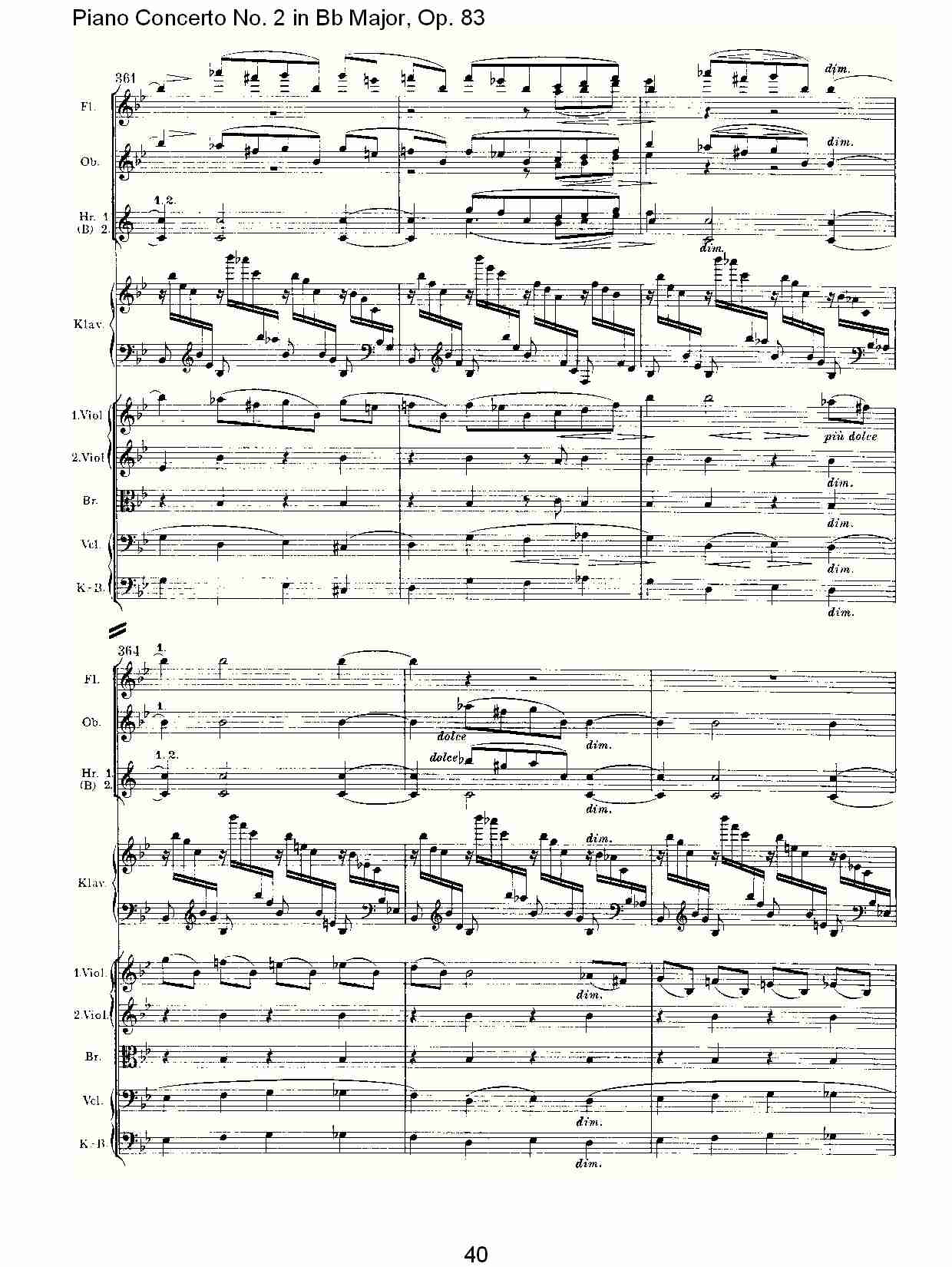 Bb大调钢琴第二协奏曲, Op.83第一乐章（八）总谱（图5）