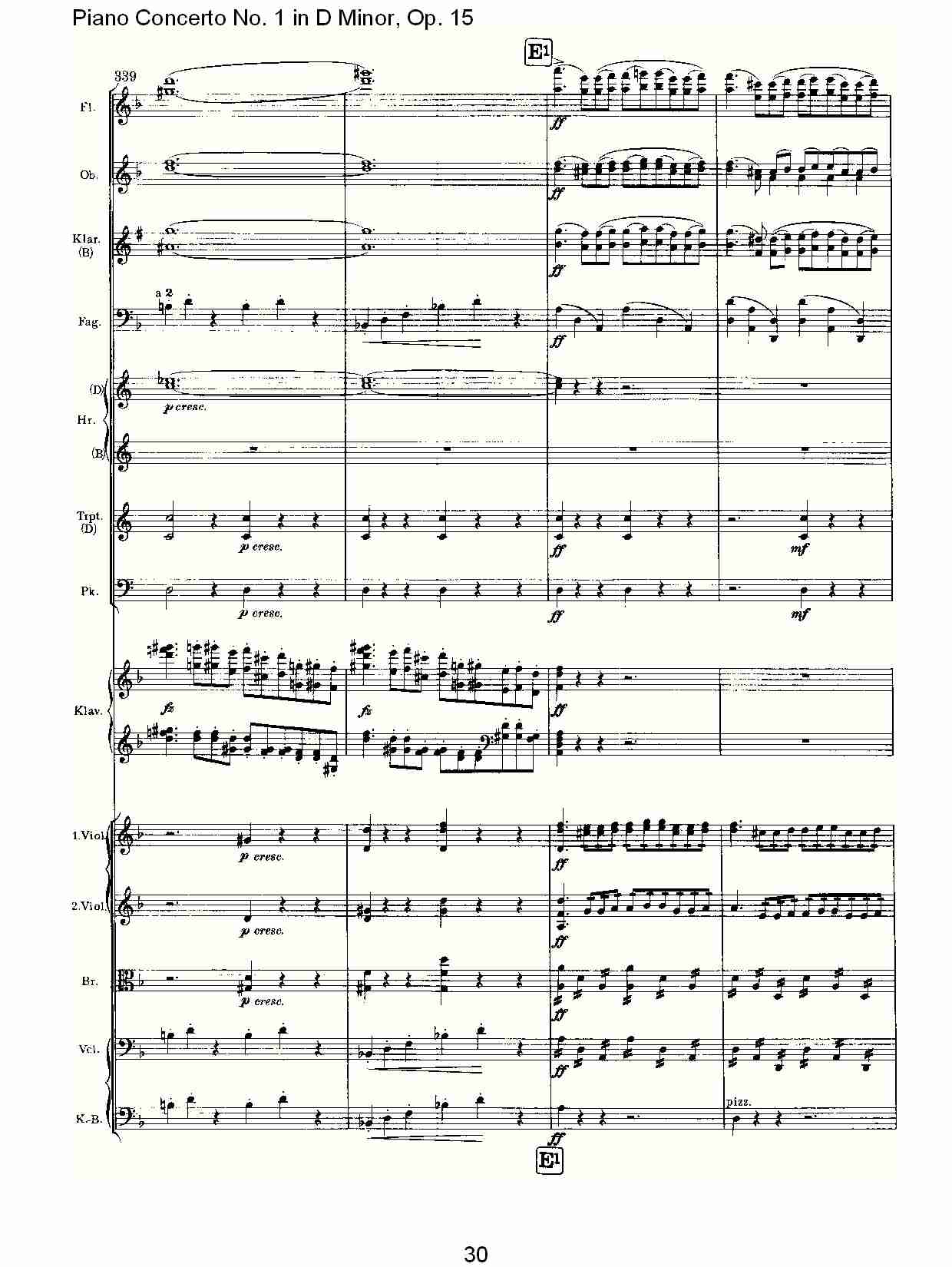 D小调钢琴第一协奏曲, Op.15第一乐章（六）总谱（图5）