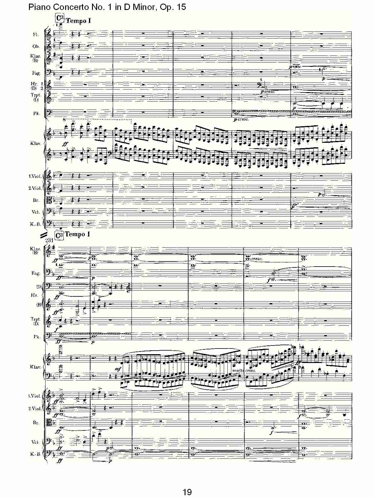 D小调钢琴第一协奏曲, Op.15第一乐章（四）总谱（图4）