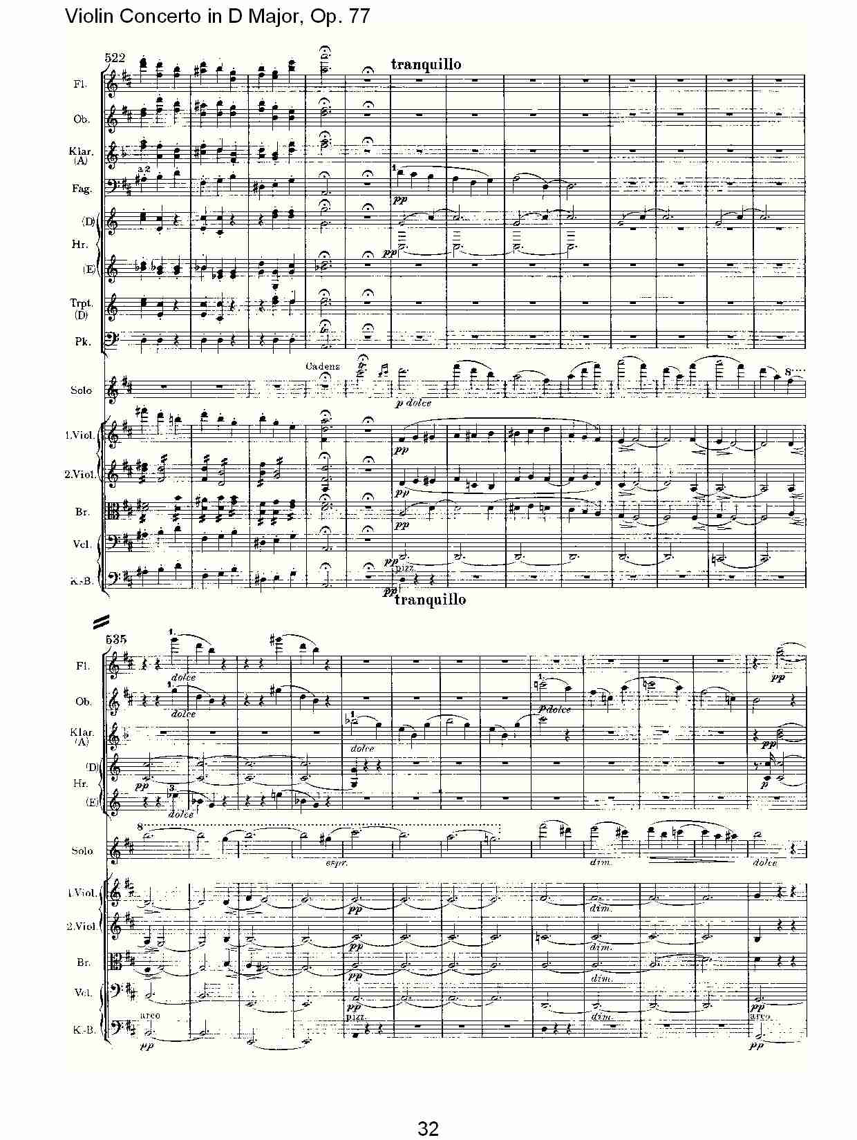 D大调小提琴协奏曲, Op.77第一乐章（七）总谱（图2）